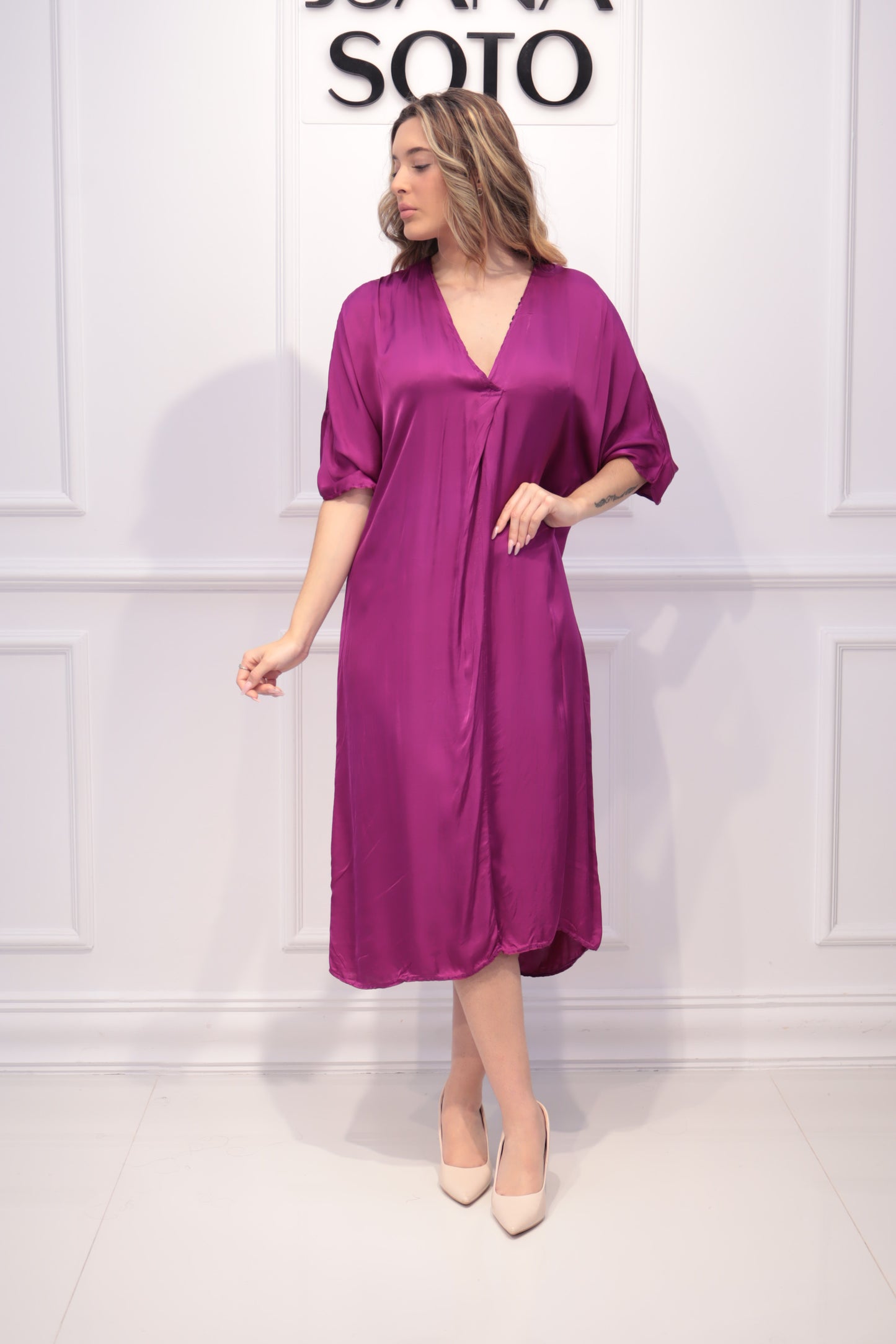Vestido raso 1219
