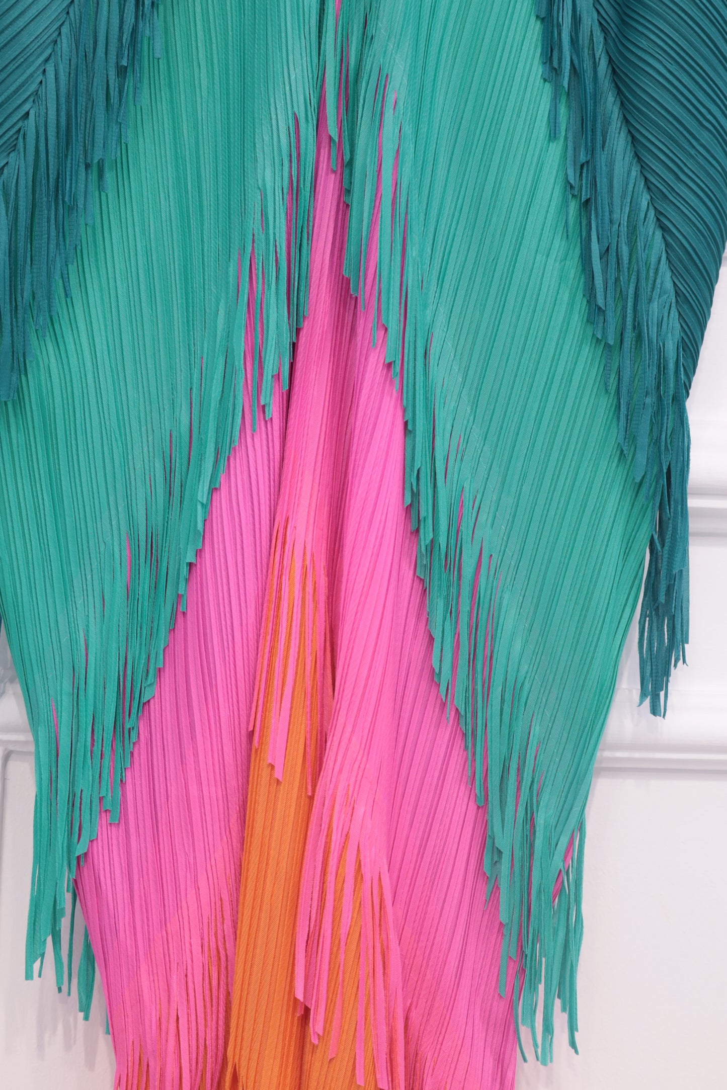 Vestido 707 degradado flecos colores