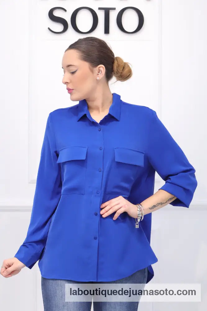 Camisa 8111105 (2 bolsillos pecho) AZULINA