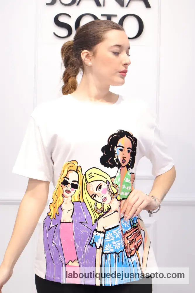 Camiseta woman w1025 BLANCO / S/M