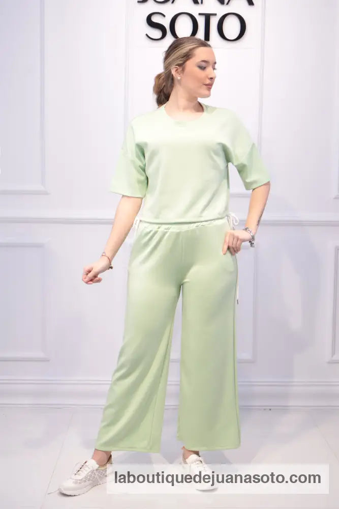 Chandal blusa nudos laterales 76693 VERDE MENTA