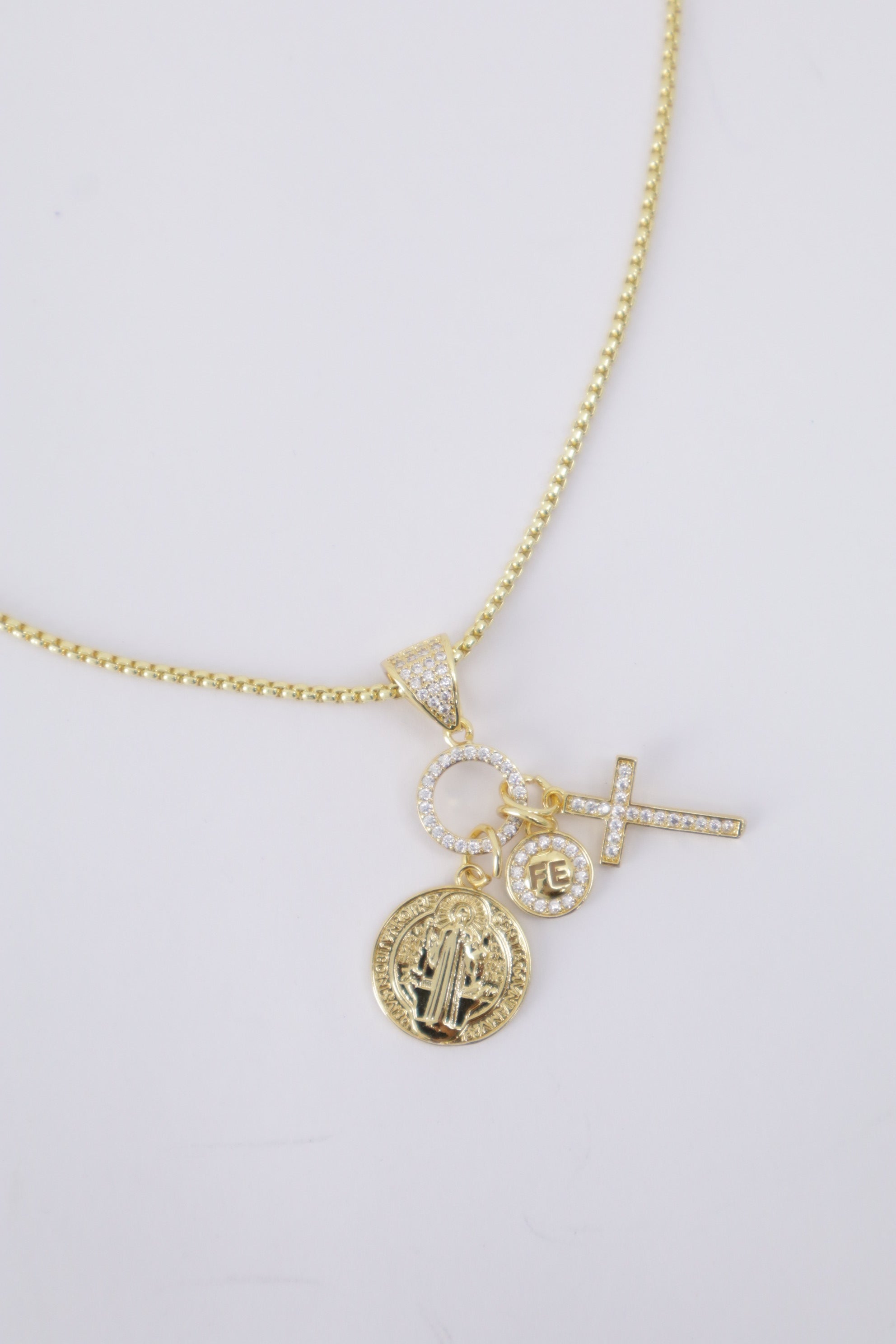 Collar acero abalorios