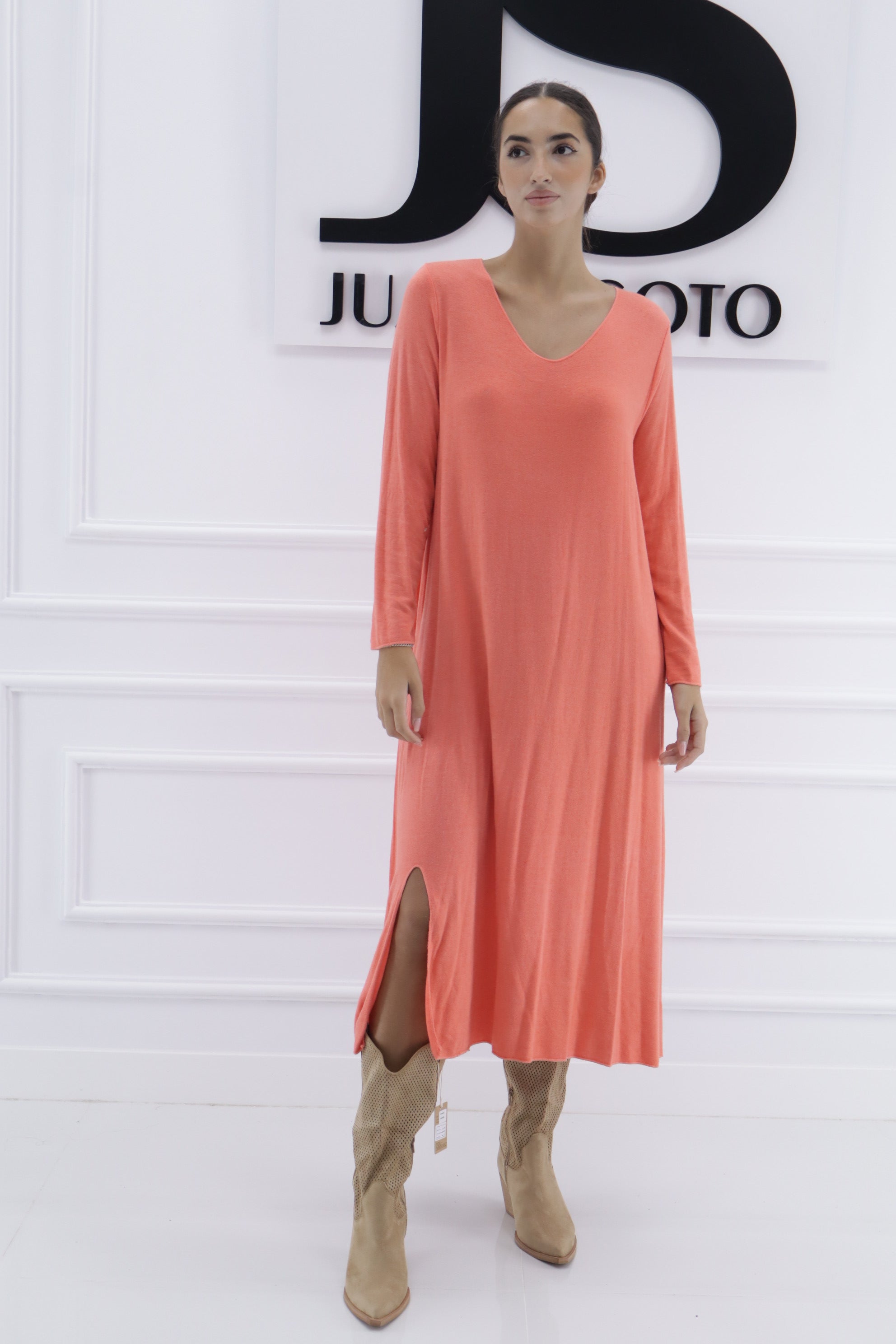 Vestido 83546 liso