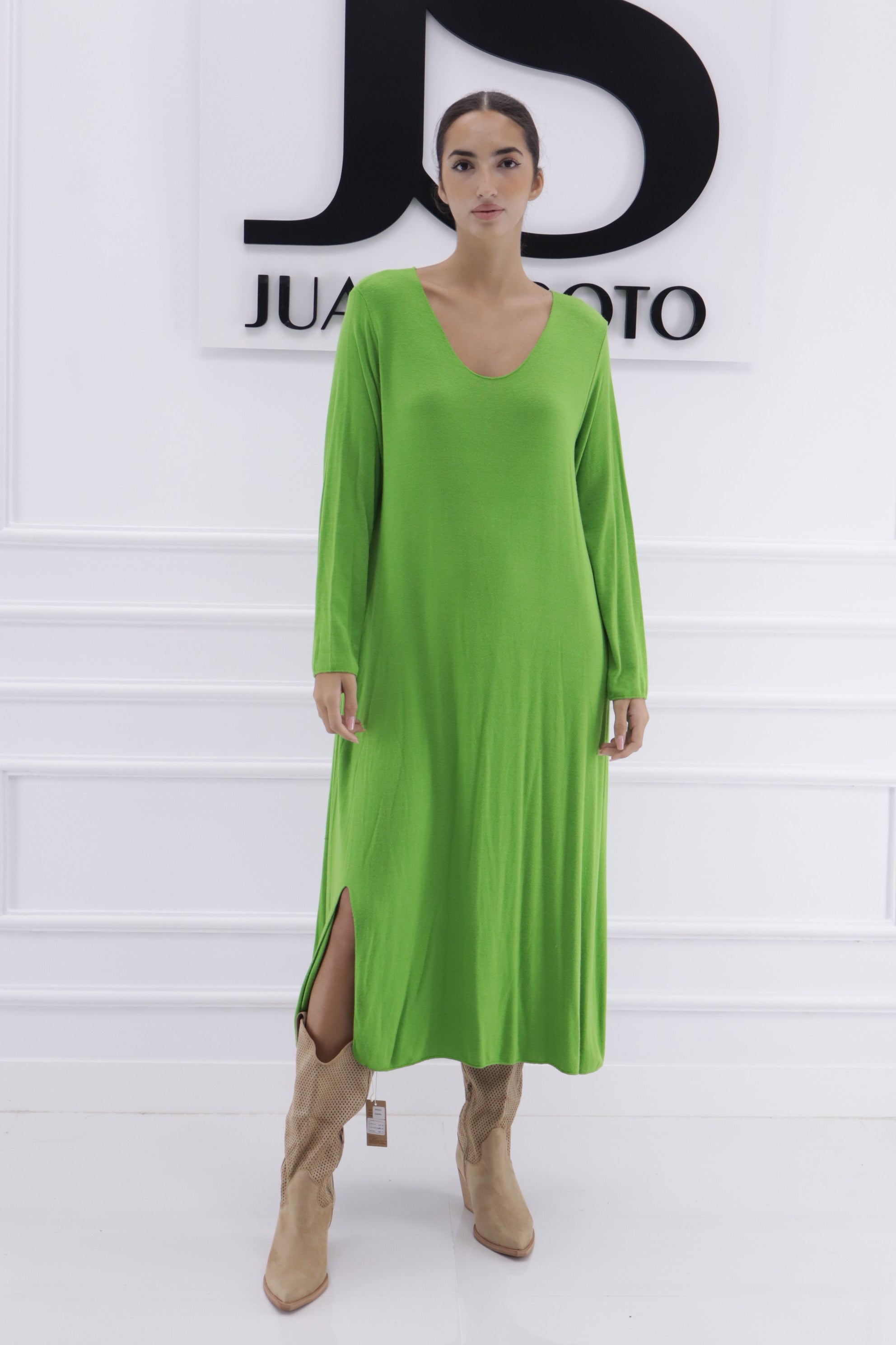 Vestido 83546 liso