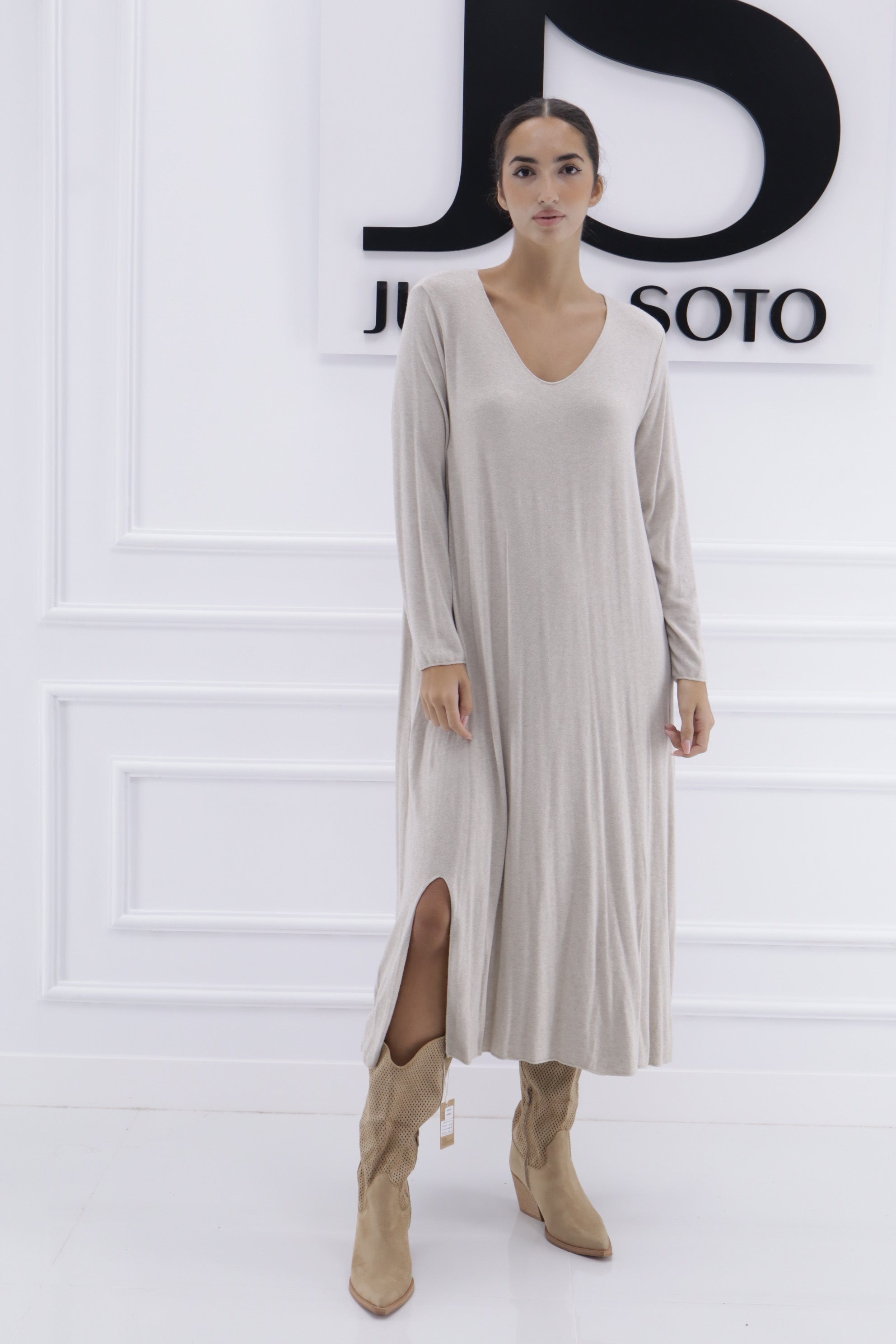 Vestido 83546 liso