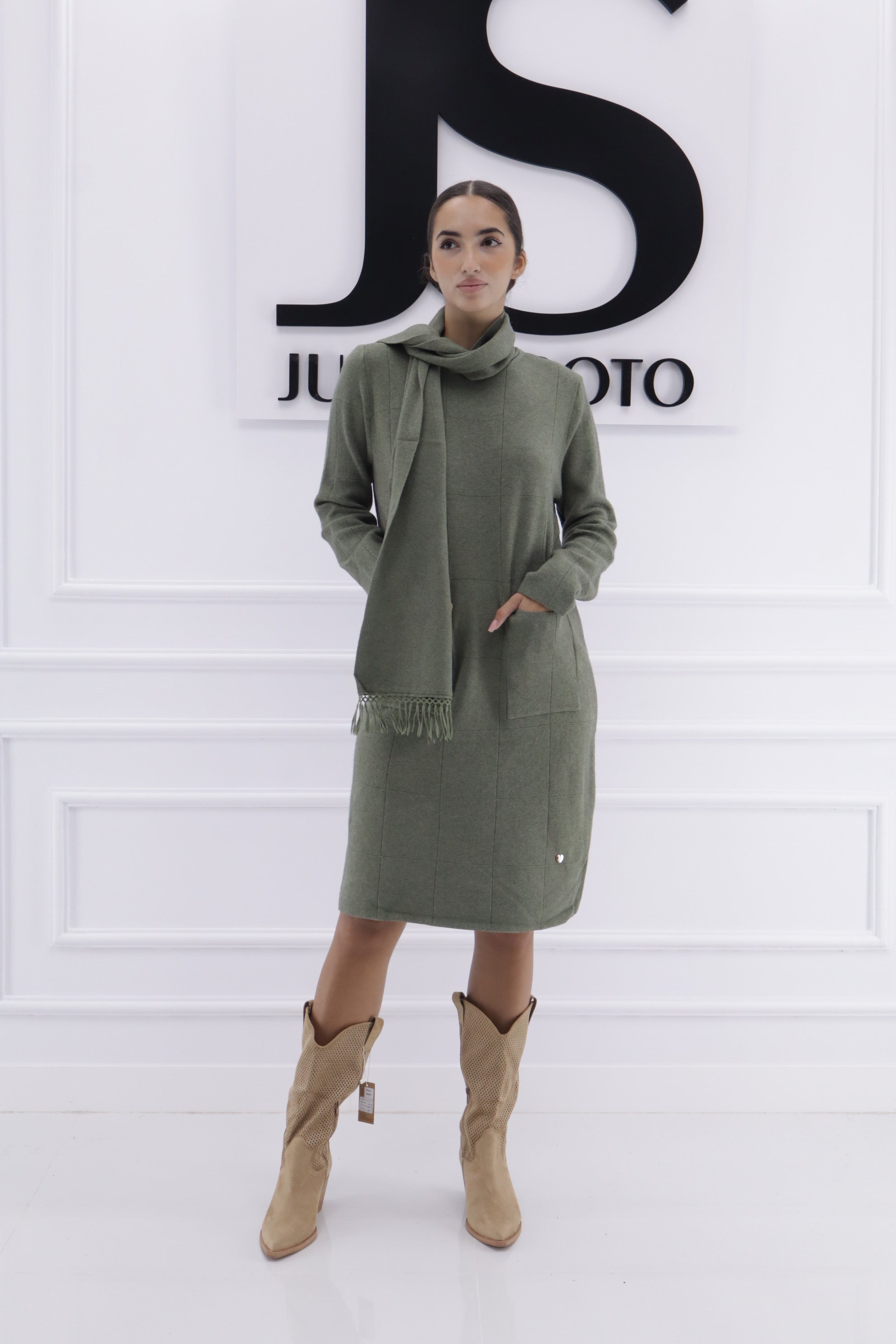 Vestido +bufanda ZDB108