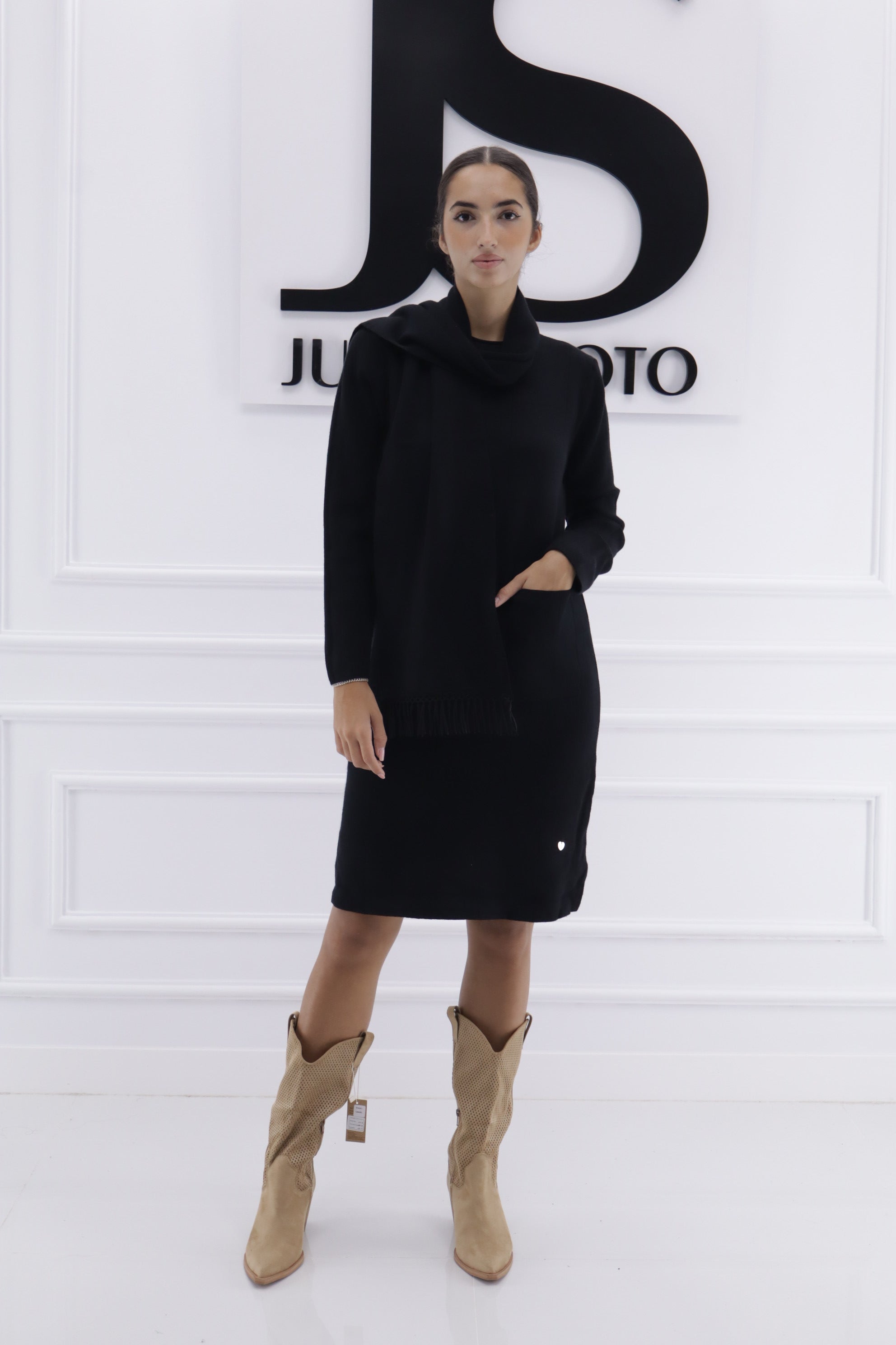 Vestido +bufanda ZDB108
