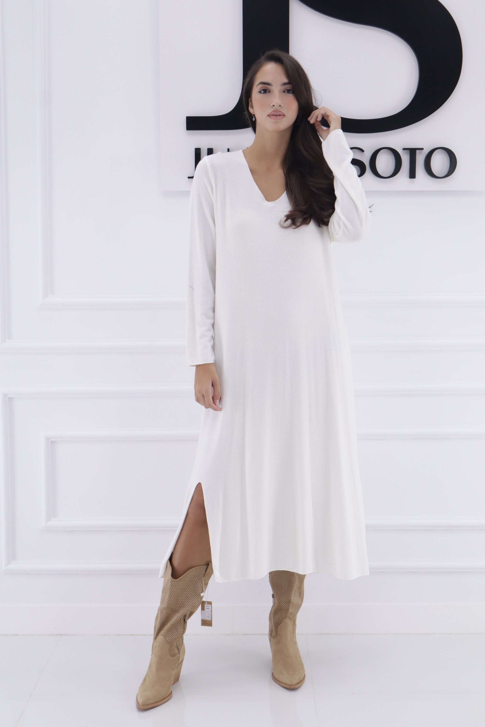 Vestido 83546 liso