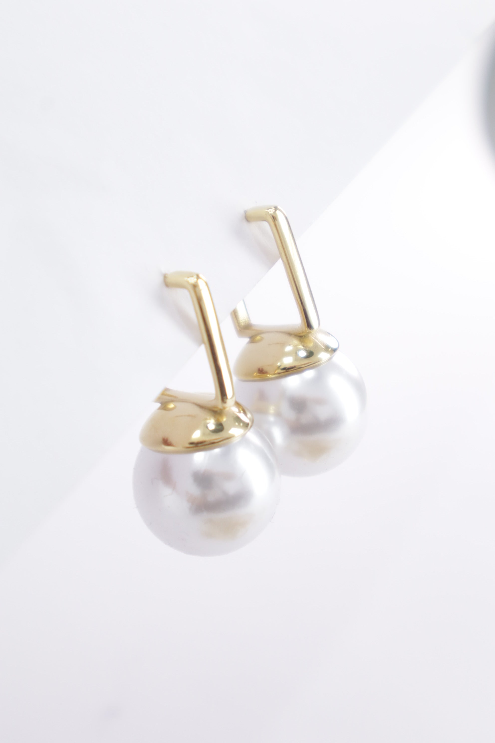 Pendiente perla colgante ACERO