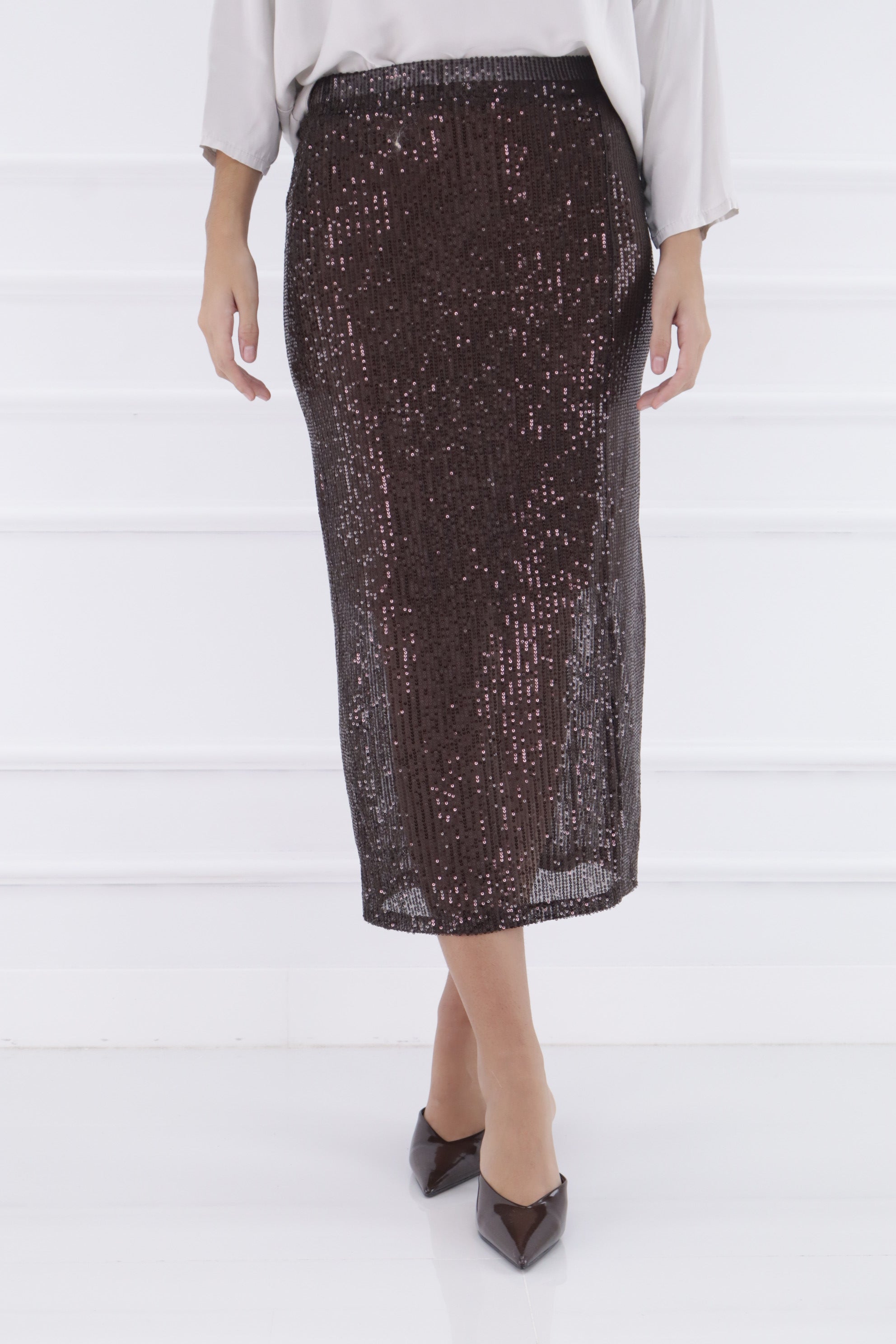 Falda larga lentejuelas 30015