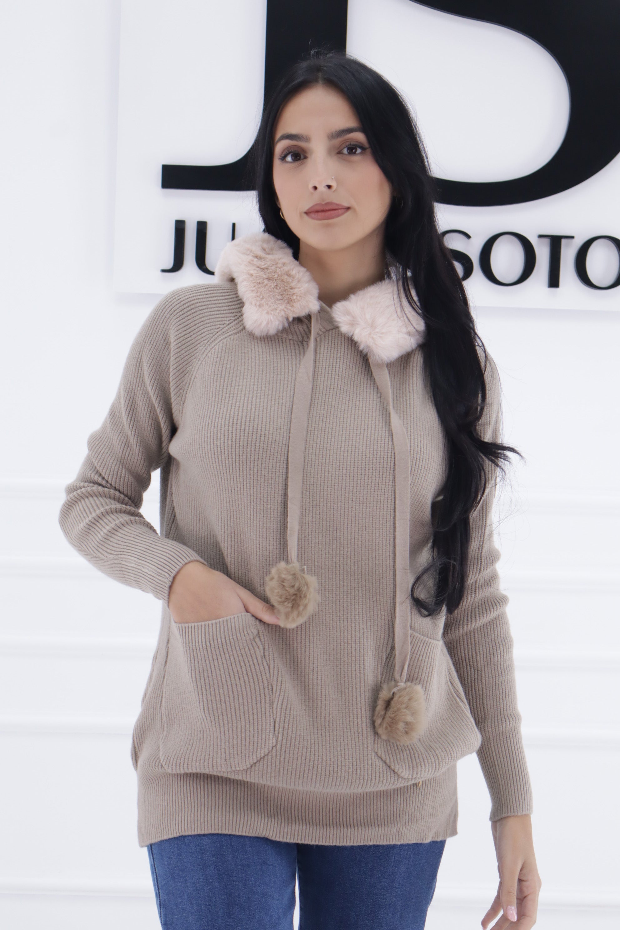 Jersey punto pompones ALMA ZDB054