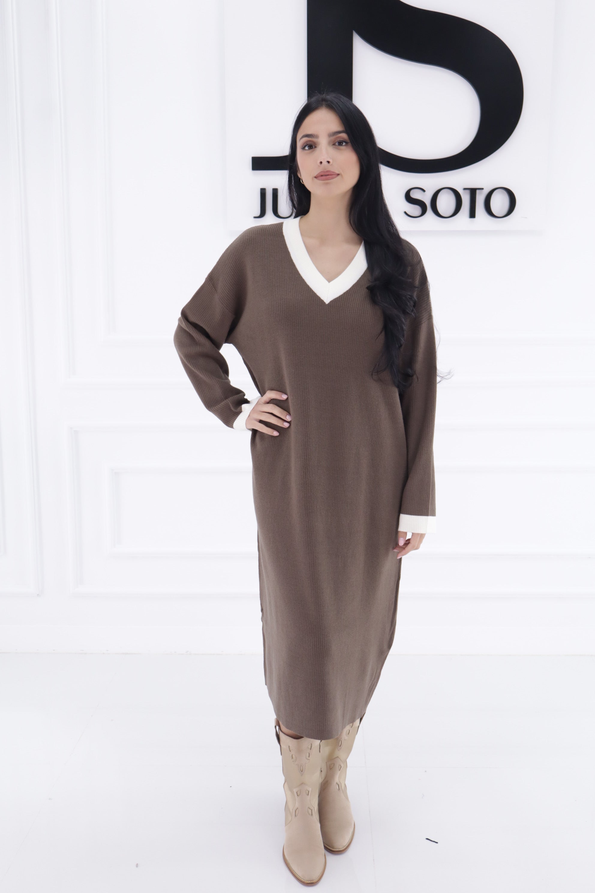 Vestido punto canalé LM5053