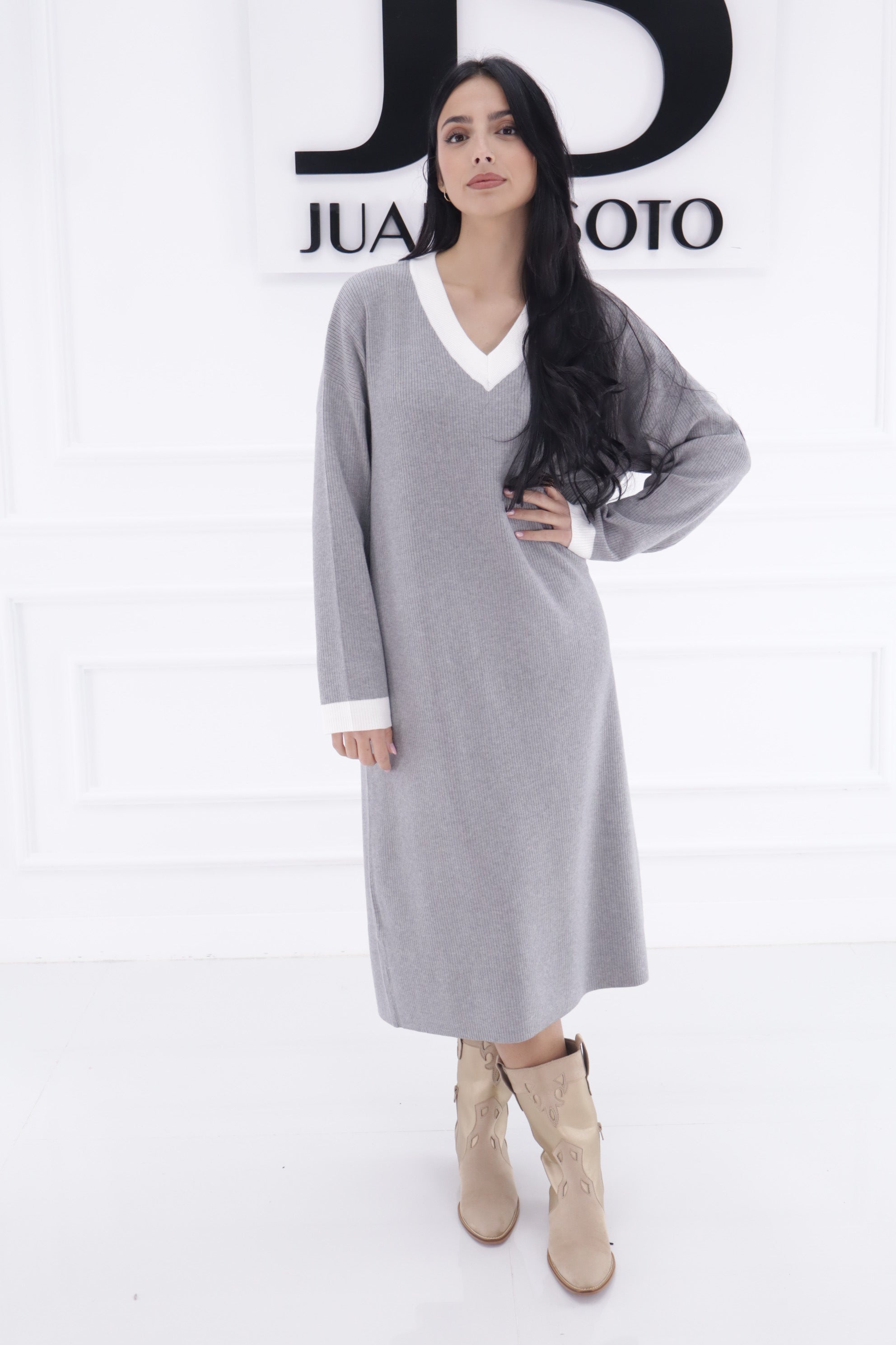 Vestido punto canalé LM5053