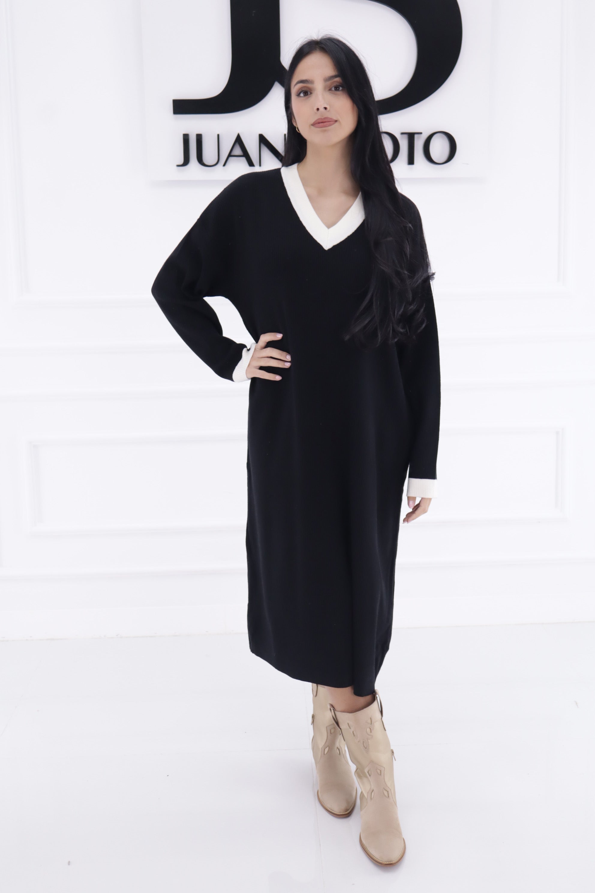 Vestido punto canalé LM5053