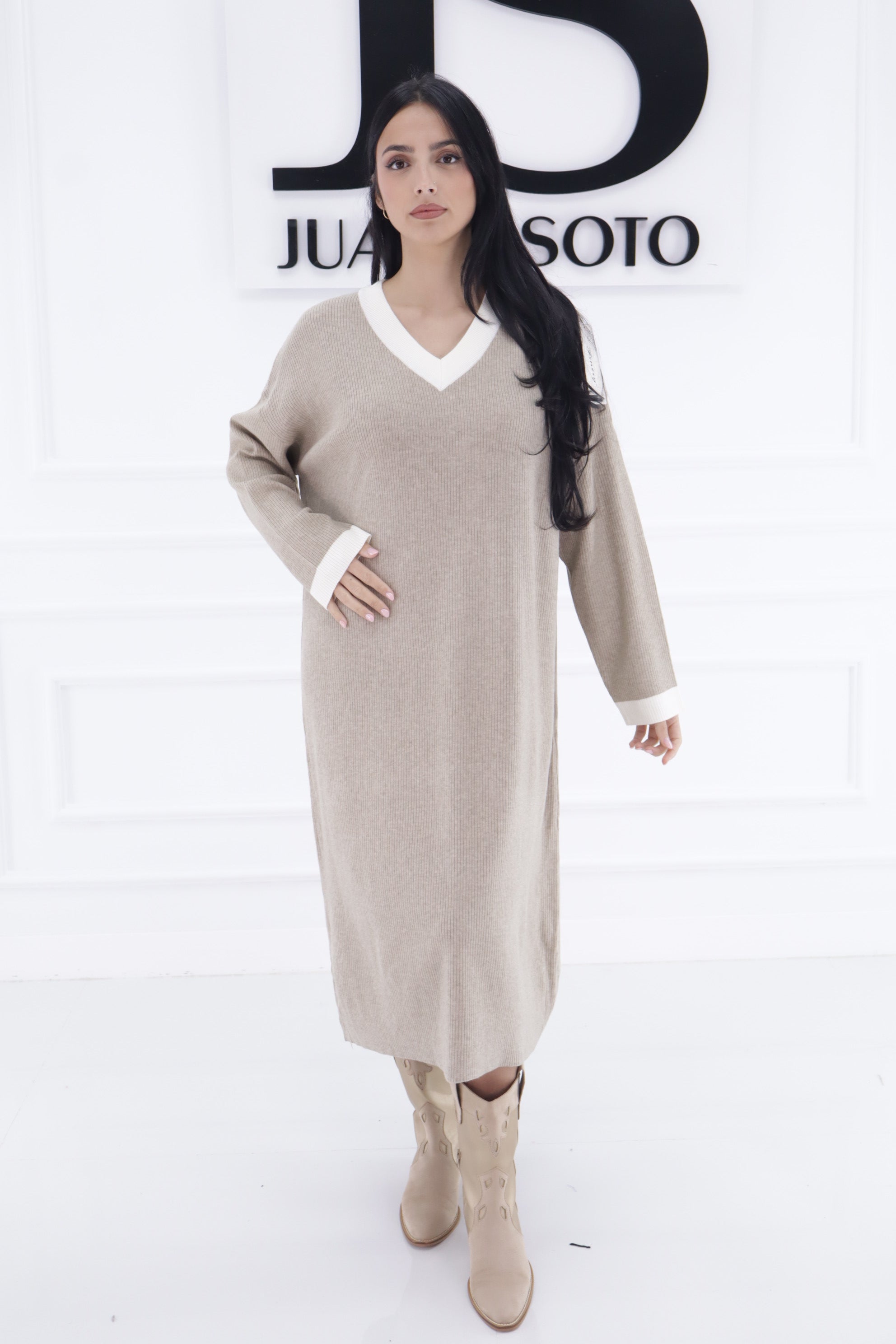 Vestido punto canalé LM5053