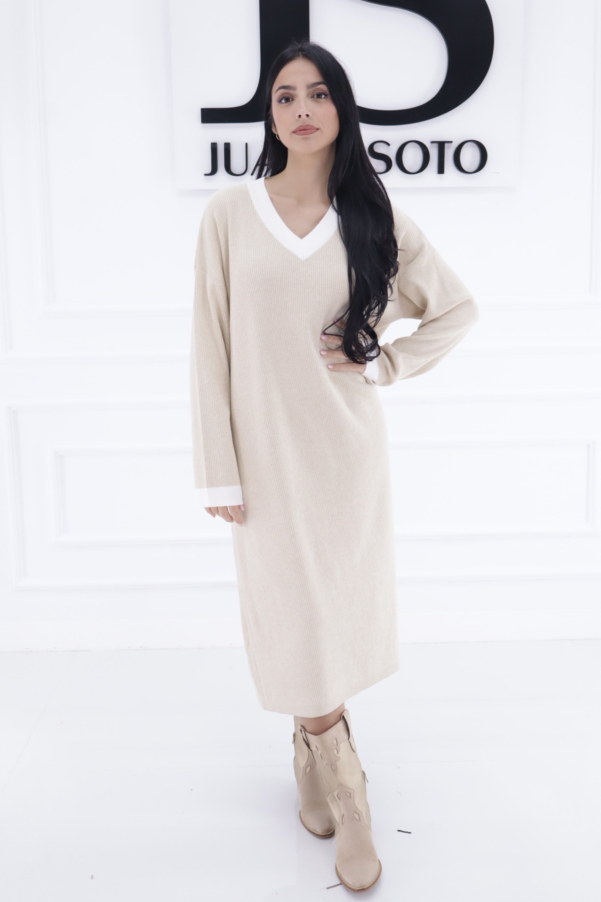 Vestido punto canalé LM5053