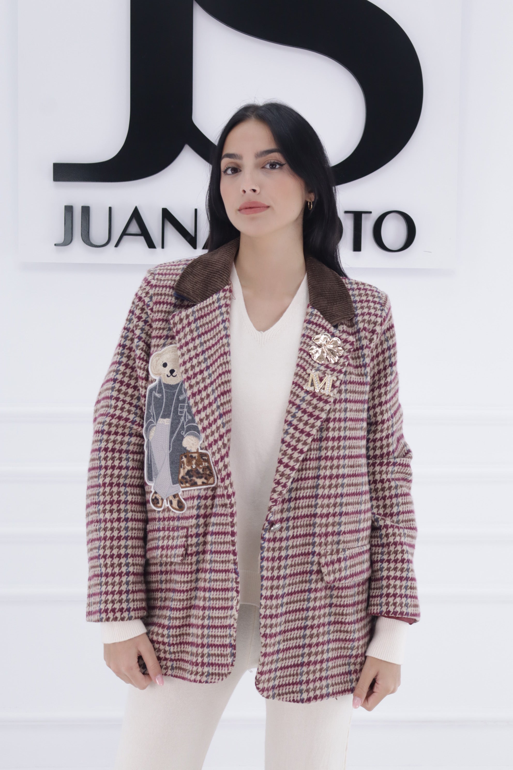 Chaqueta osito cuadro