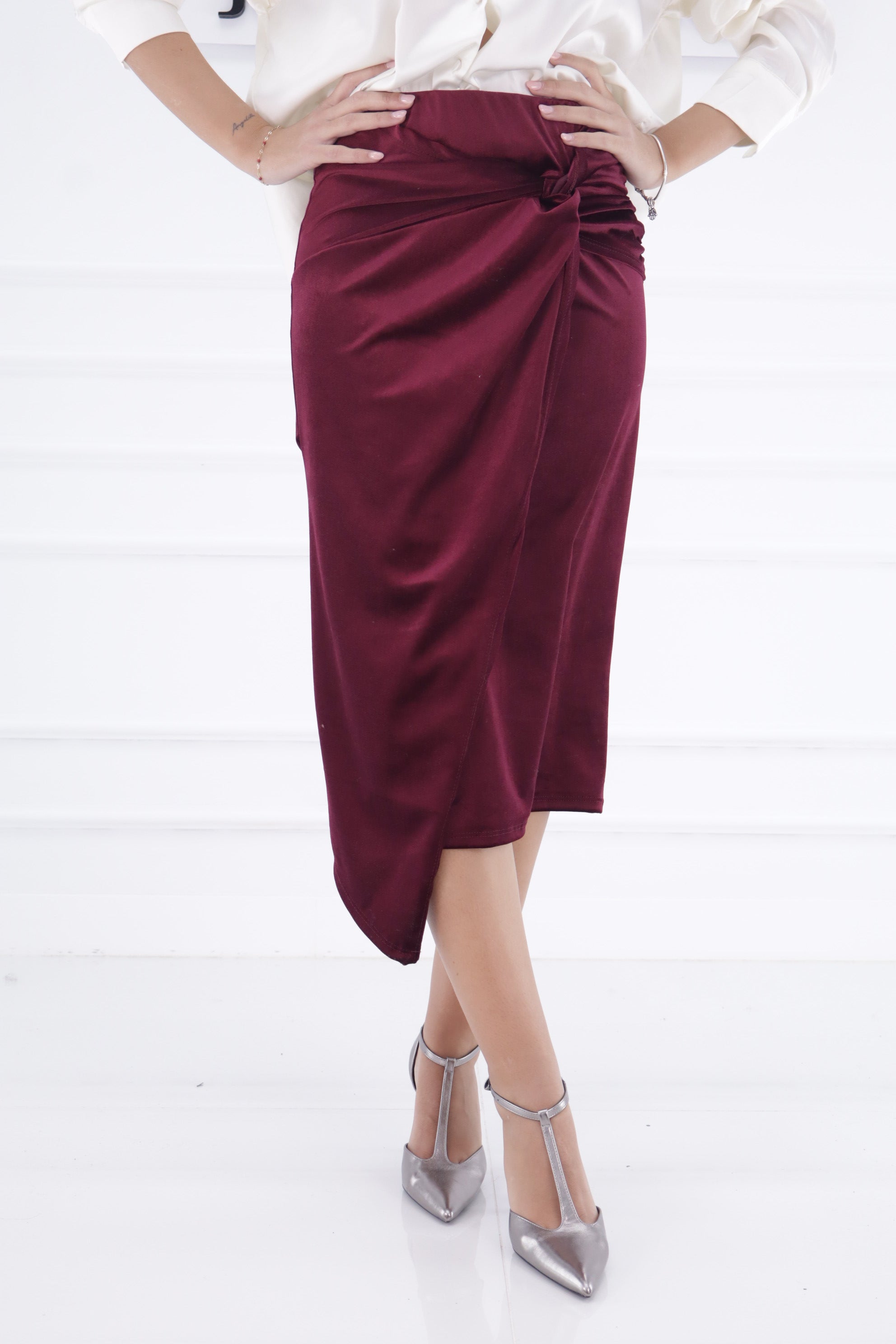 Falda terciopelo nudo 19725