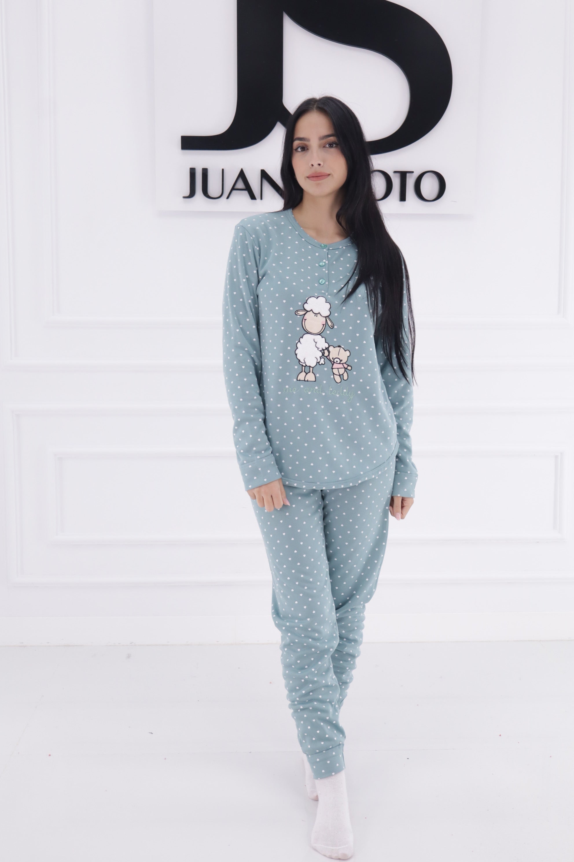 Pijama corazones oveja A9942