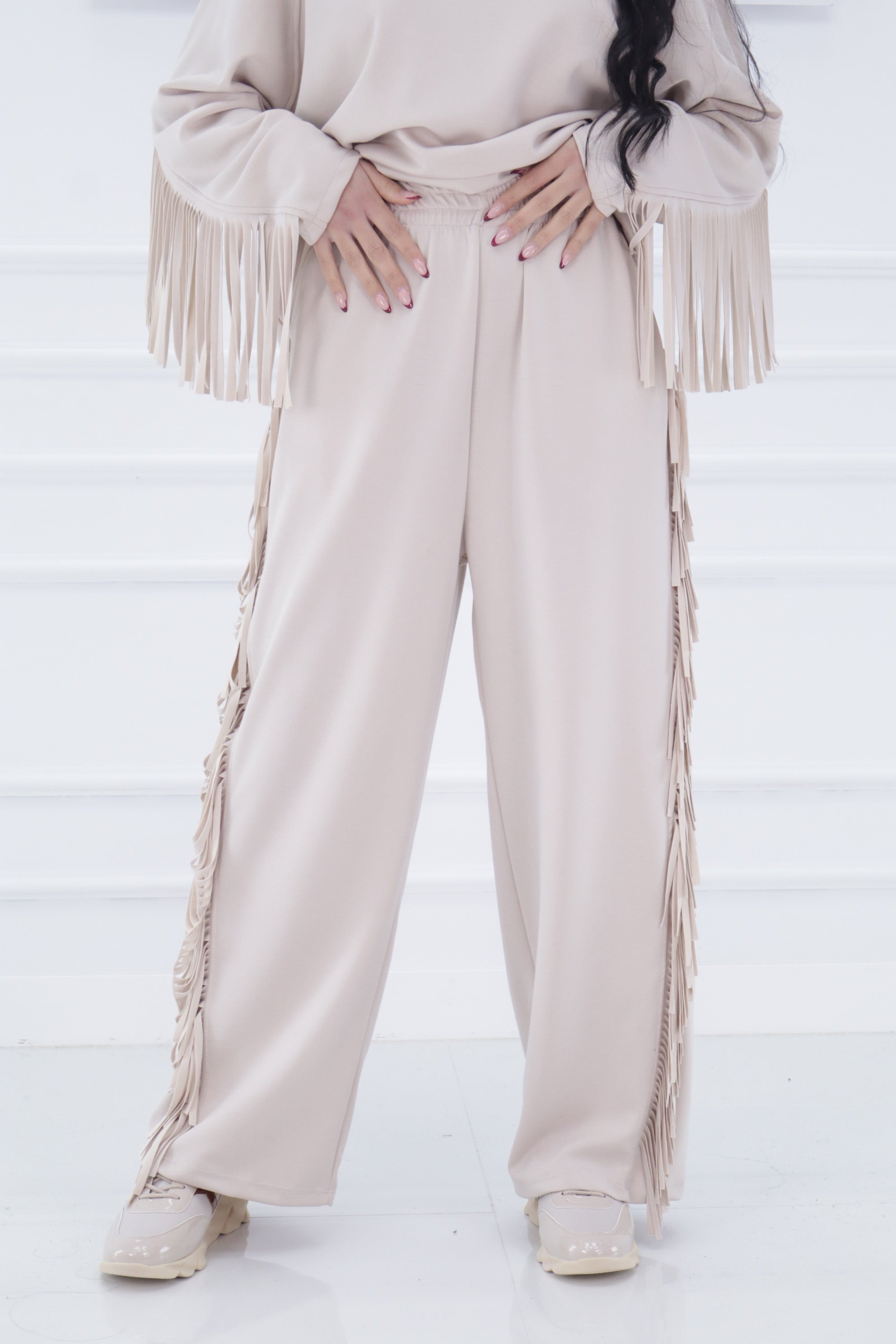 Pantalón flecos 19392