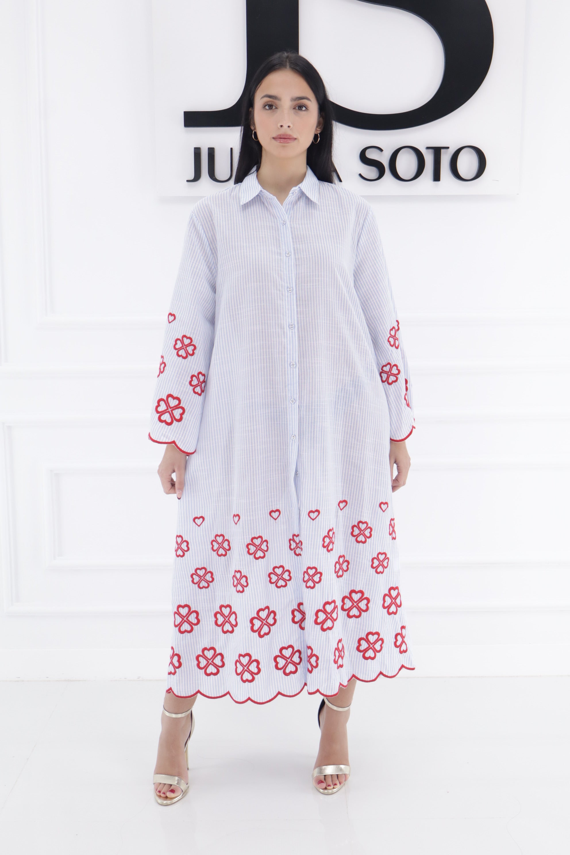 Vestido 4822632(filo rojo rayas celeste)