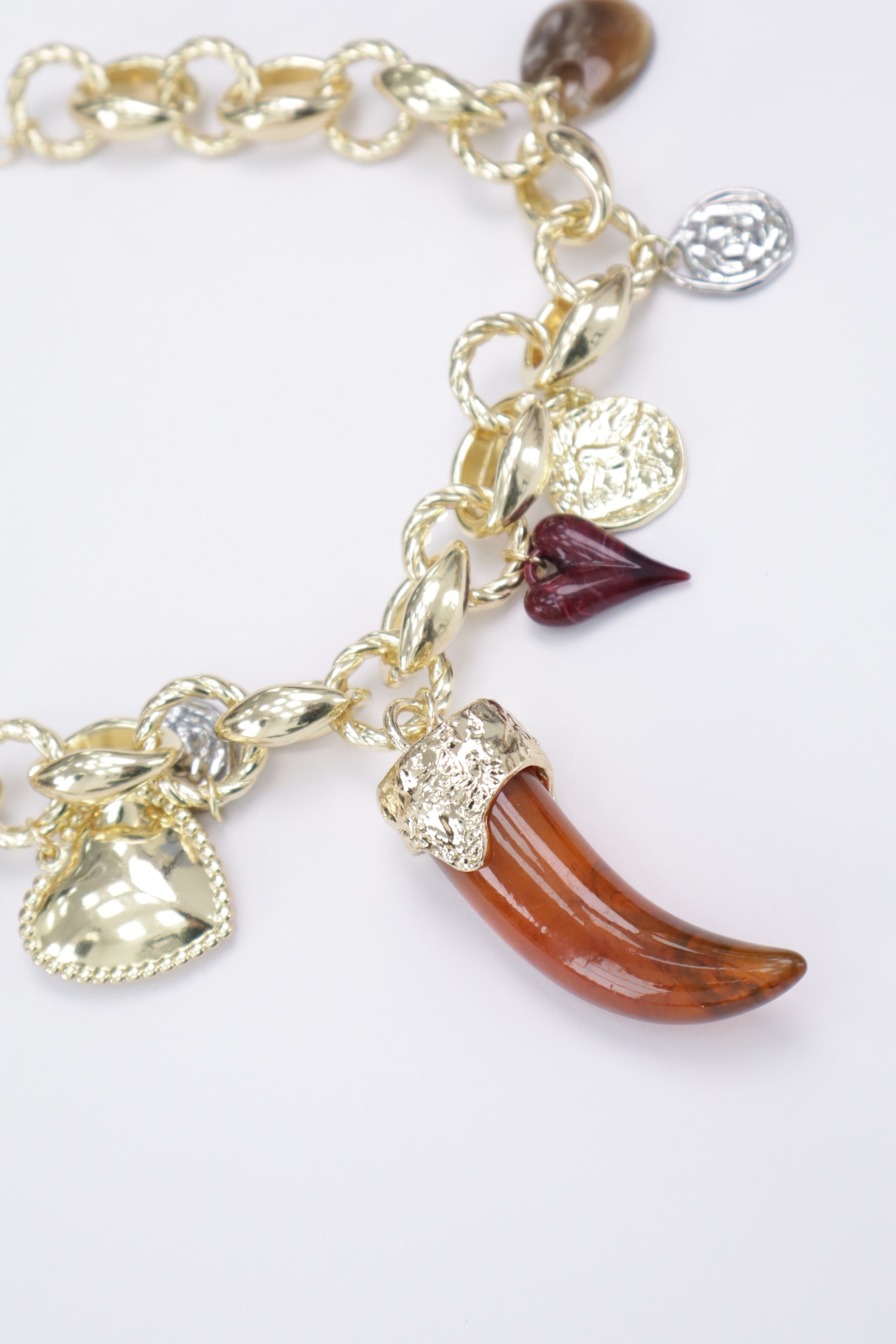 Collar cuerno abalorios EN35600