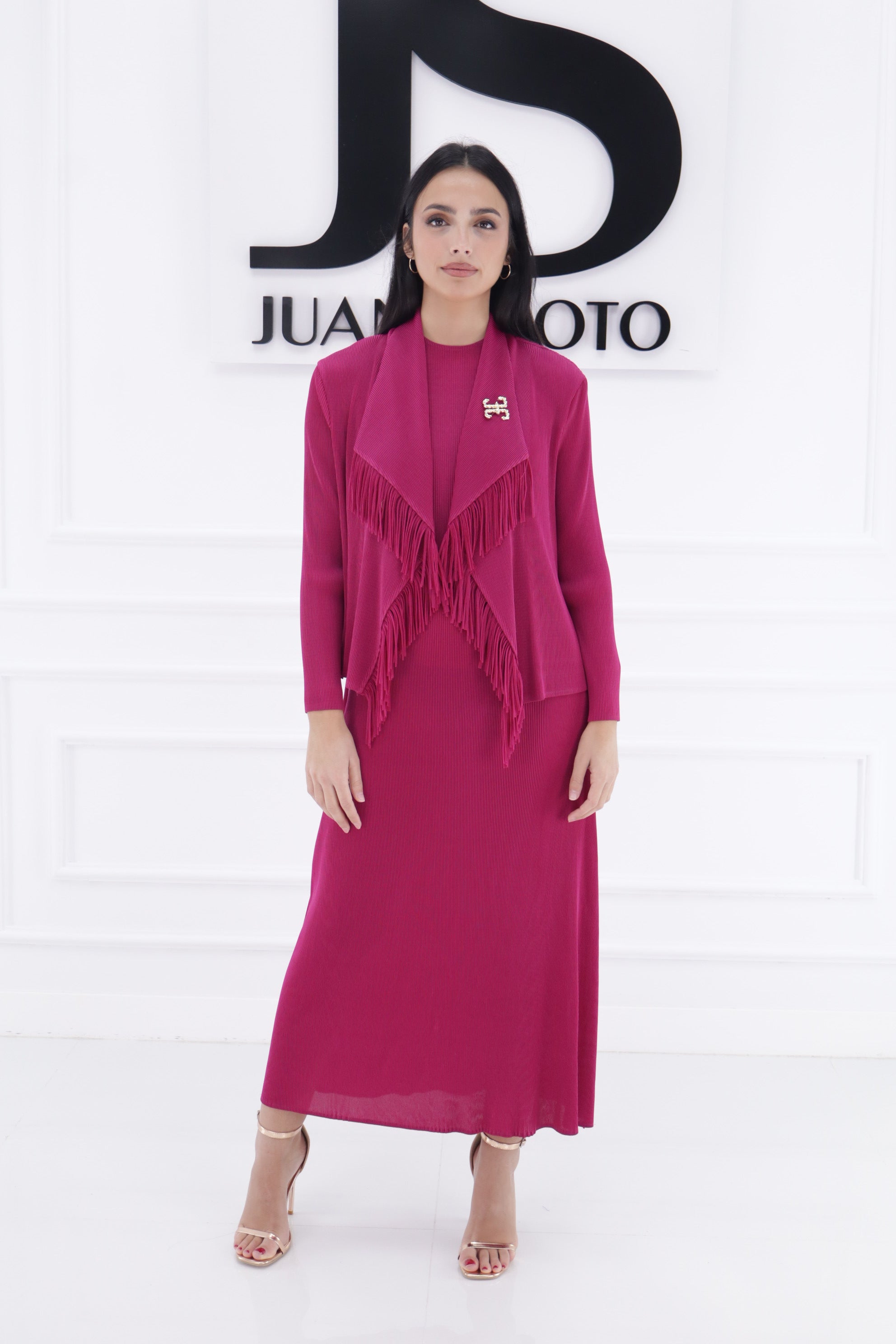 Vestido chaqueta flecos 33795