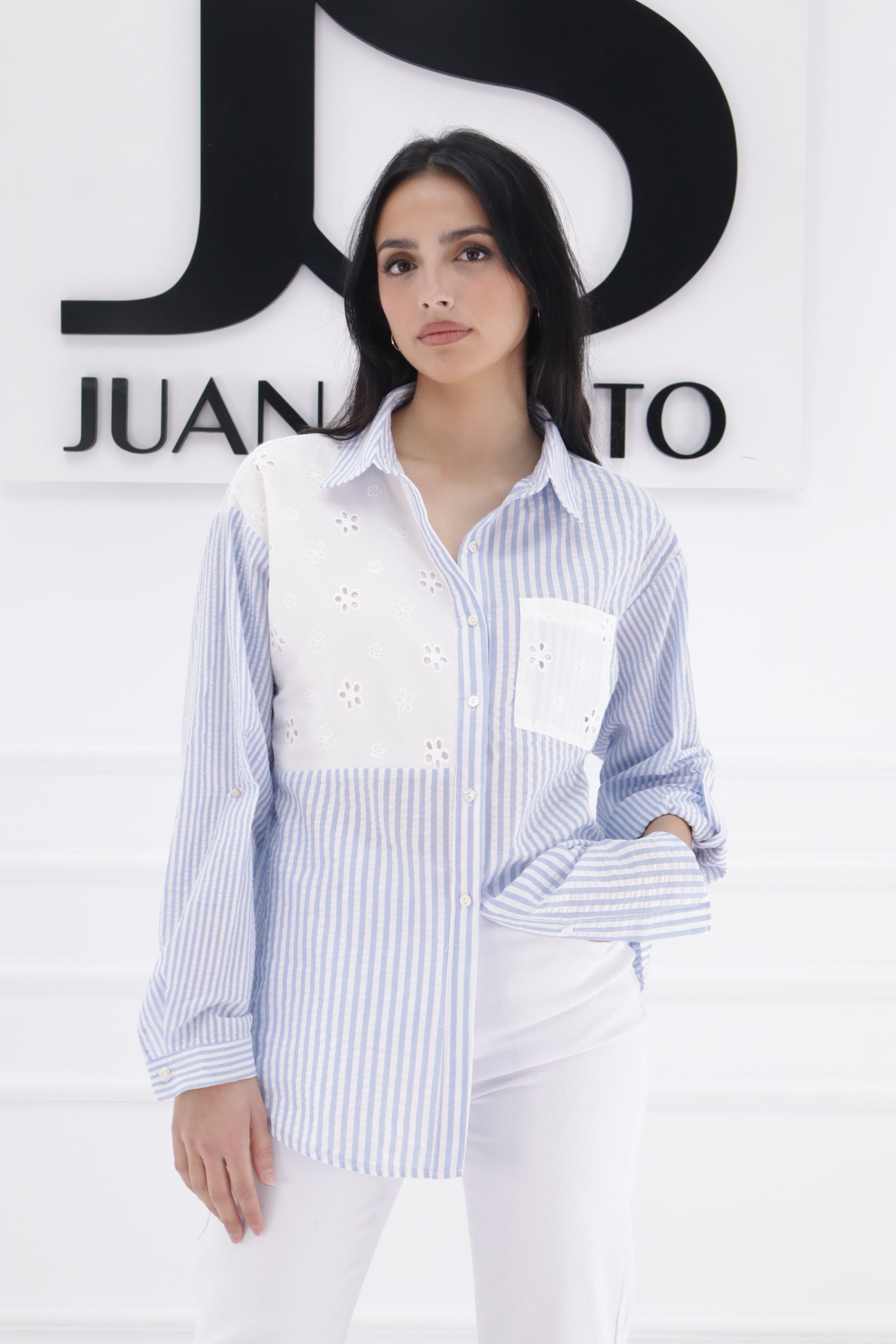 Camisa encaje bolsillo 1D1930