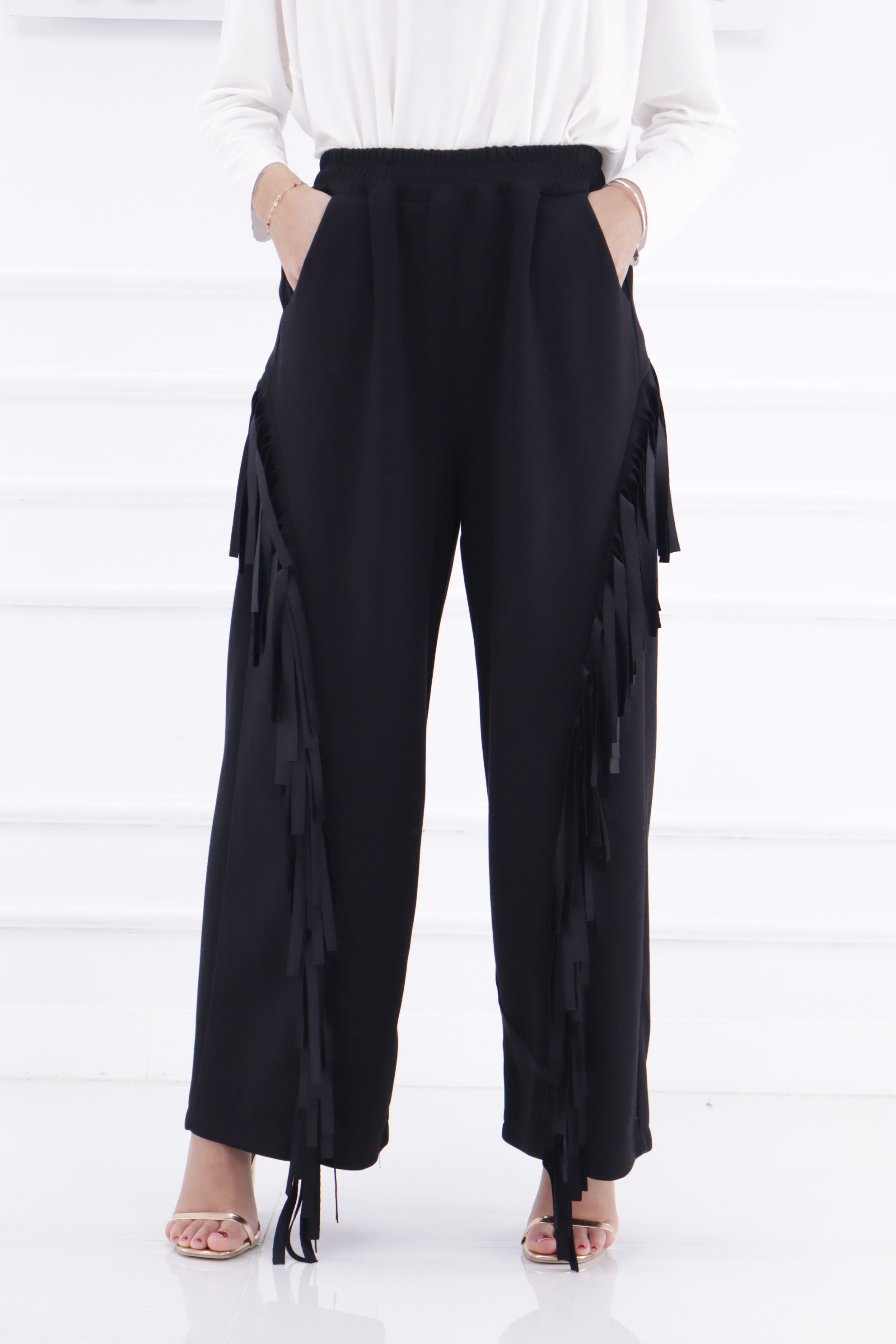 Pantalón flecos 0767
