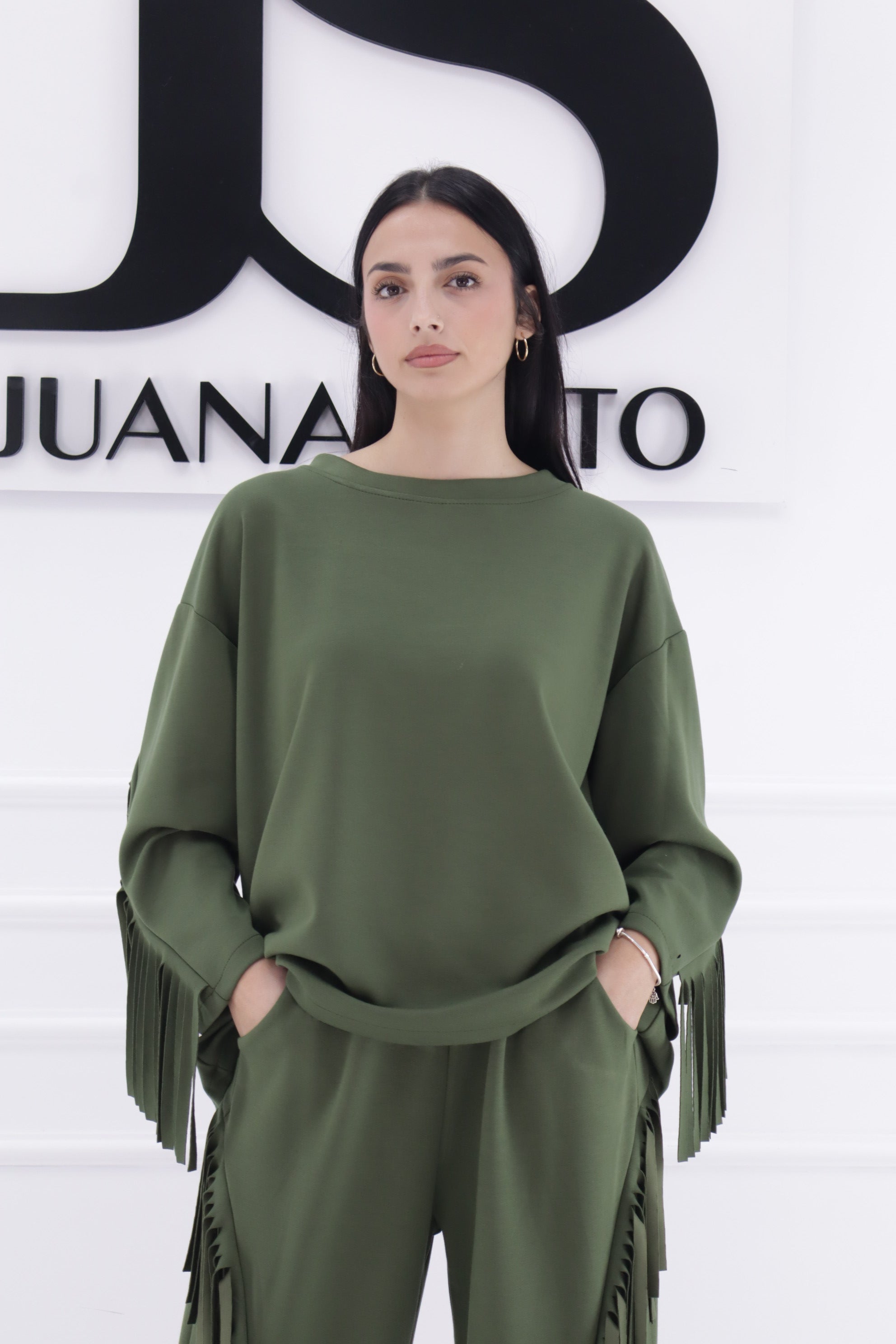 Sudadera flecos 0766