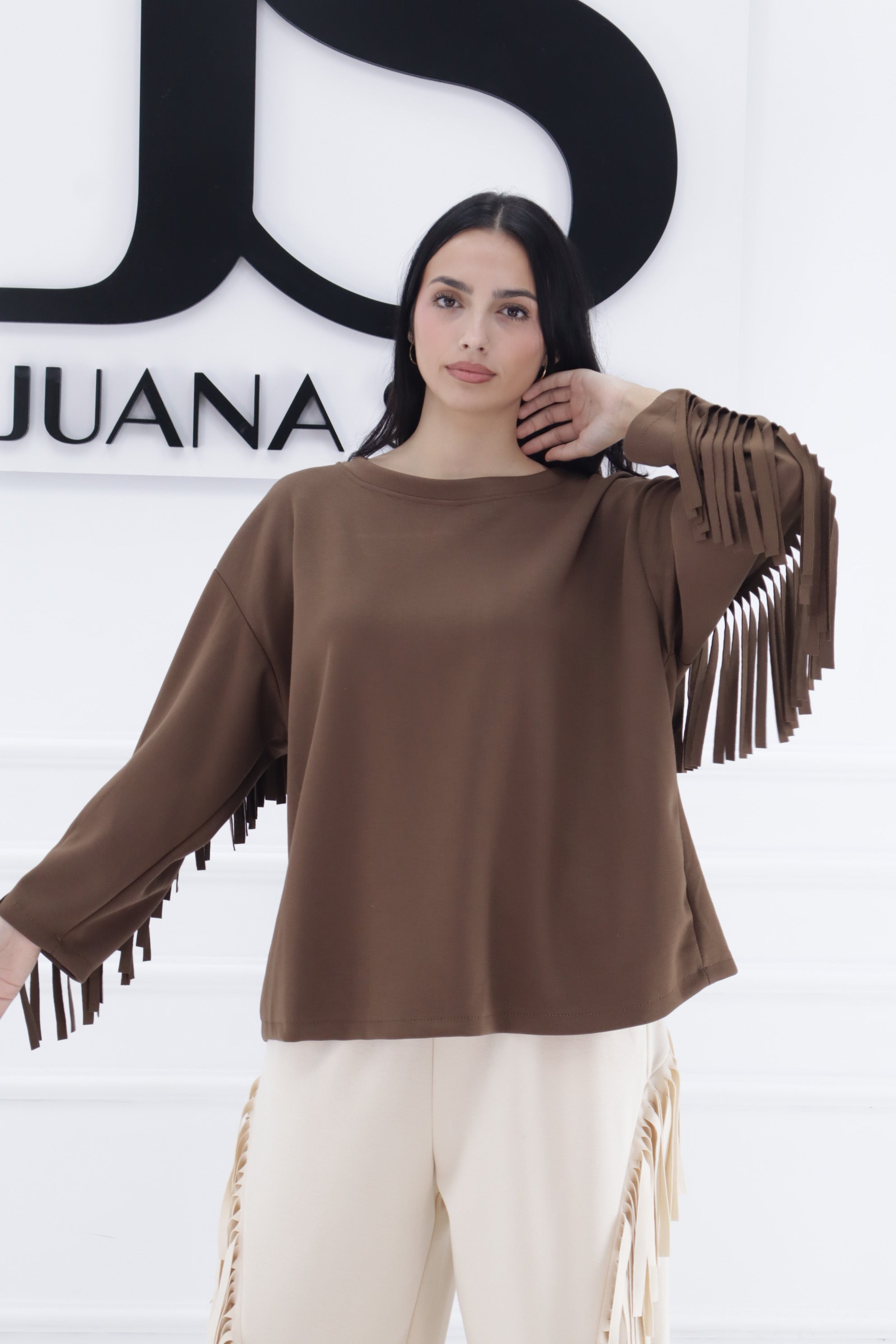 Sudadera flecos 0766