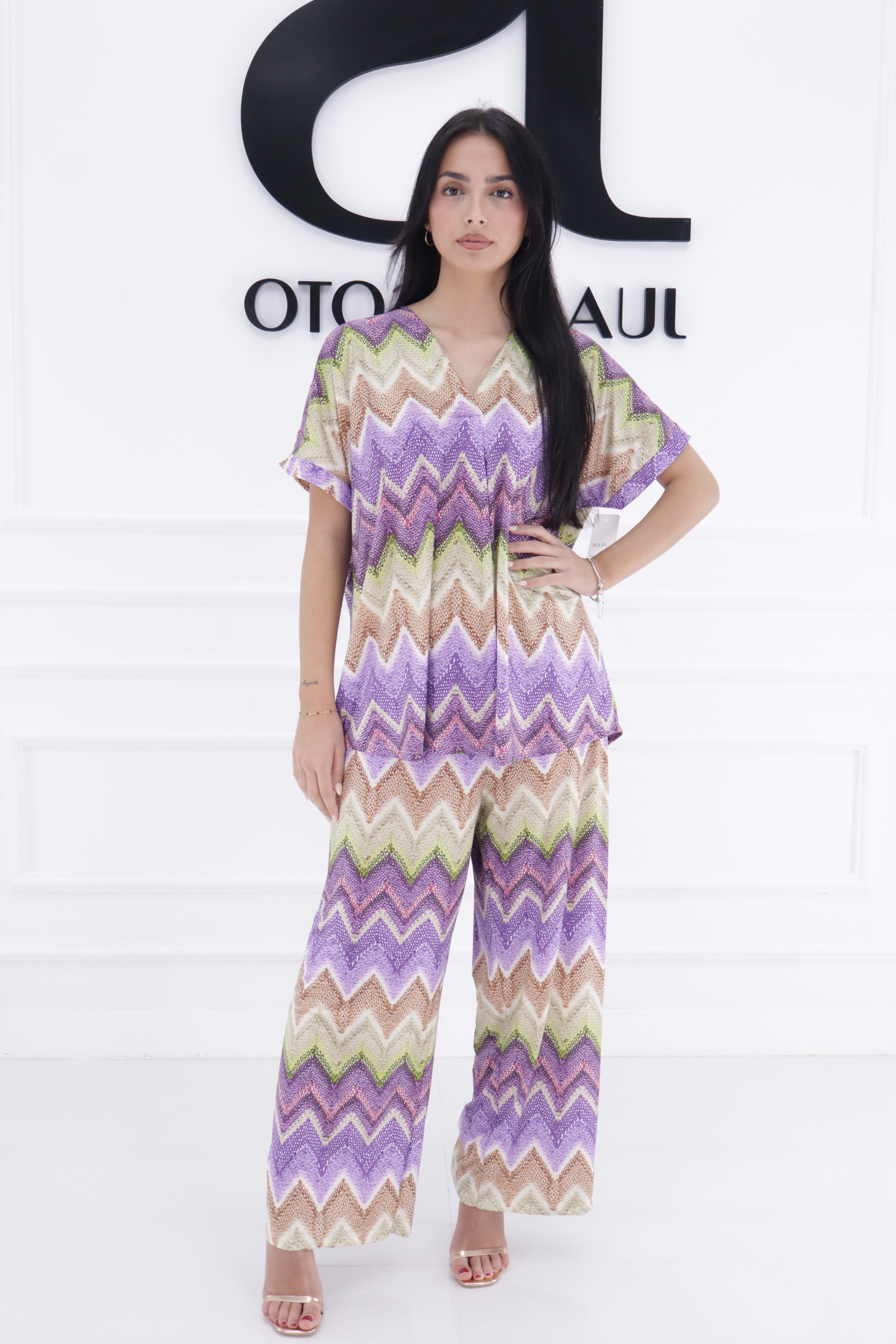 Conjunto punto licra zigzag