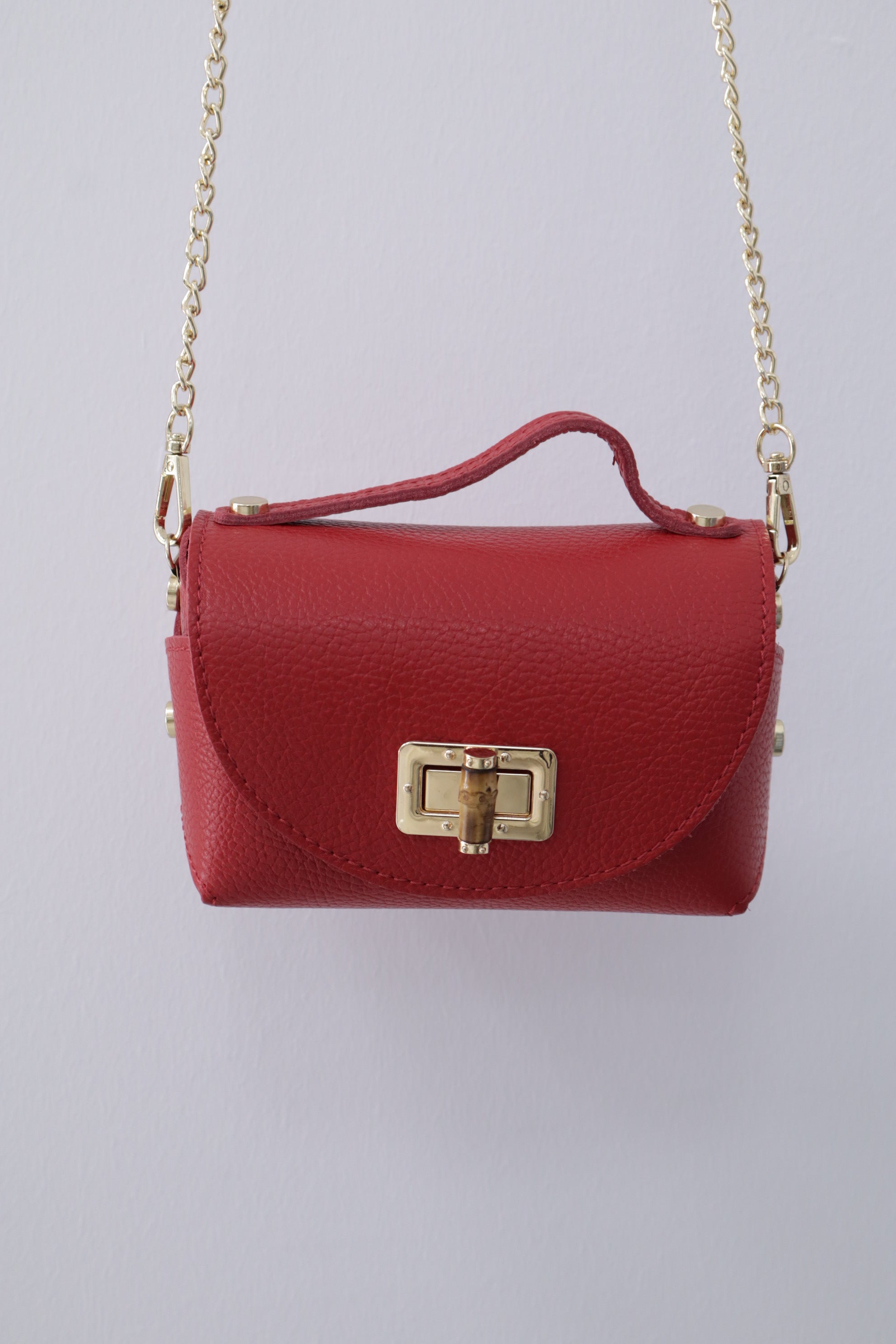 Bolso piel rojo