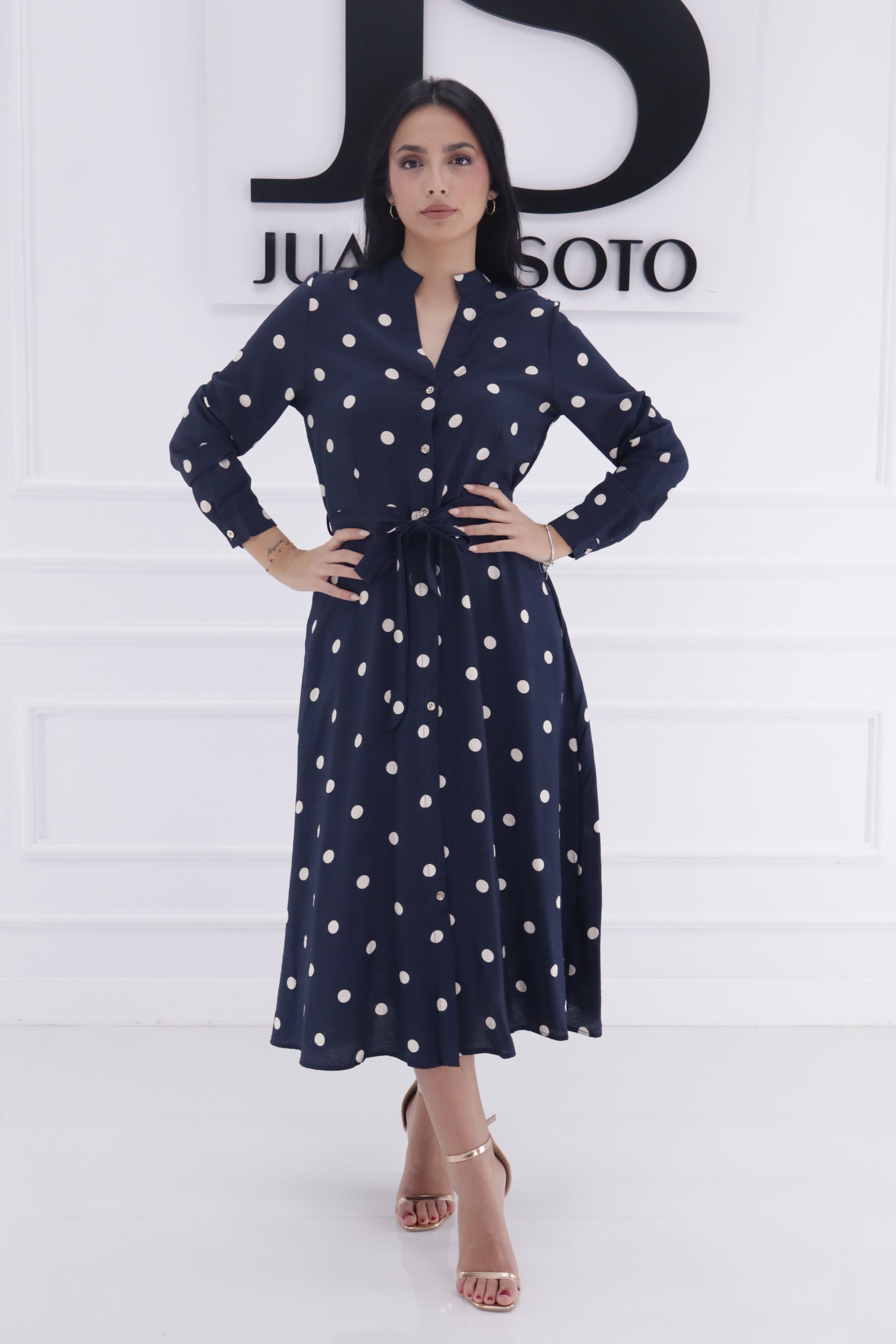 Vestido lunares 9033