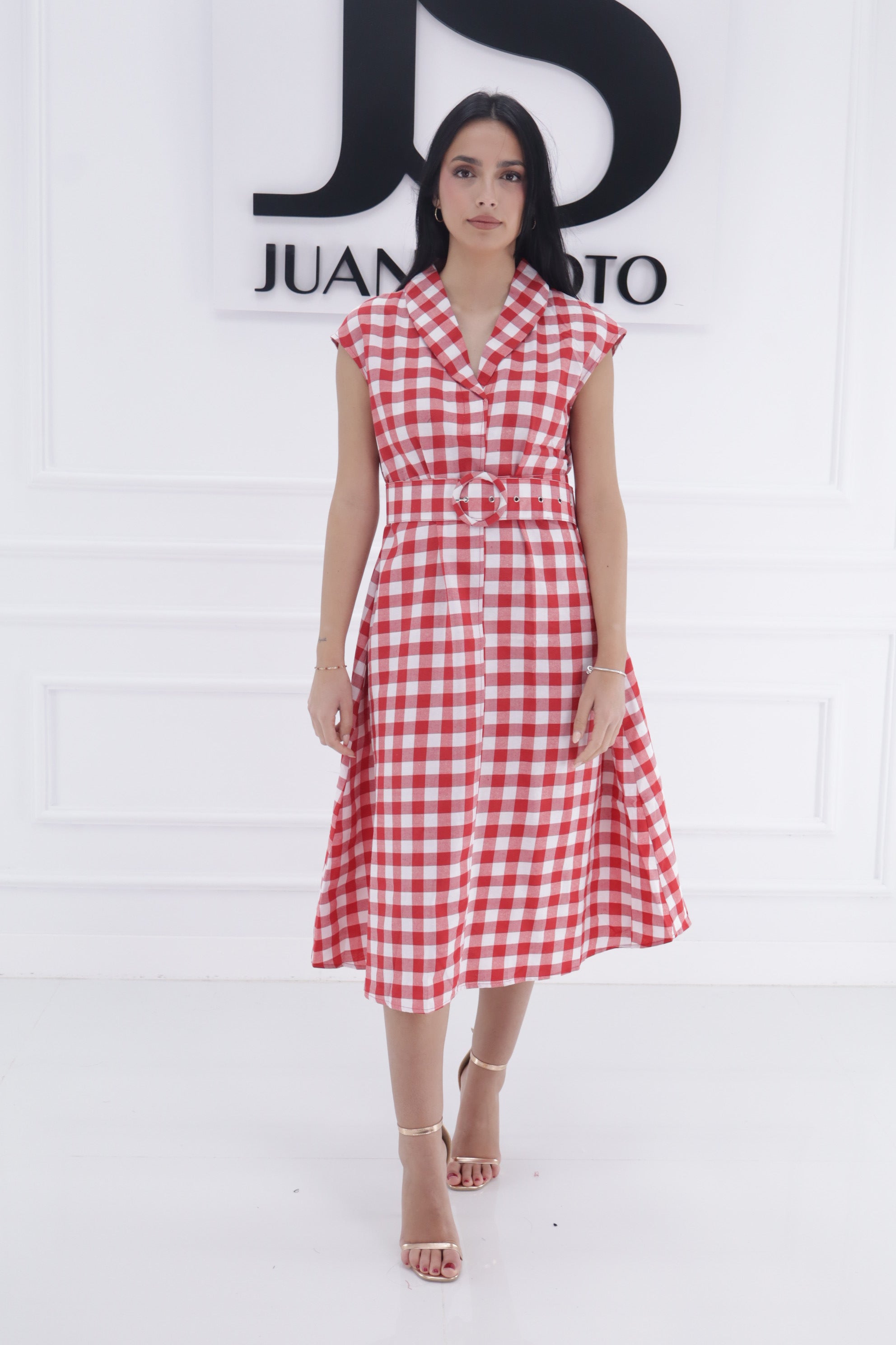 Vestido cuadros MR-20788