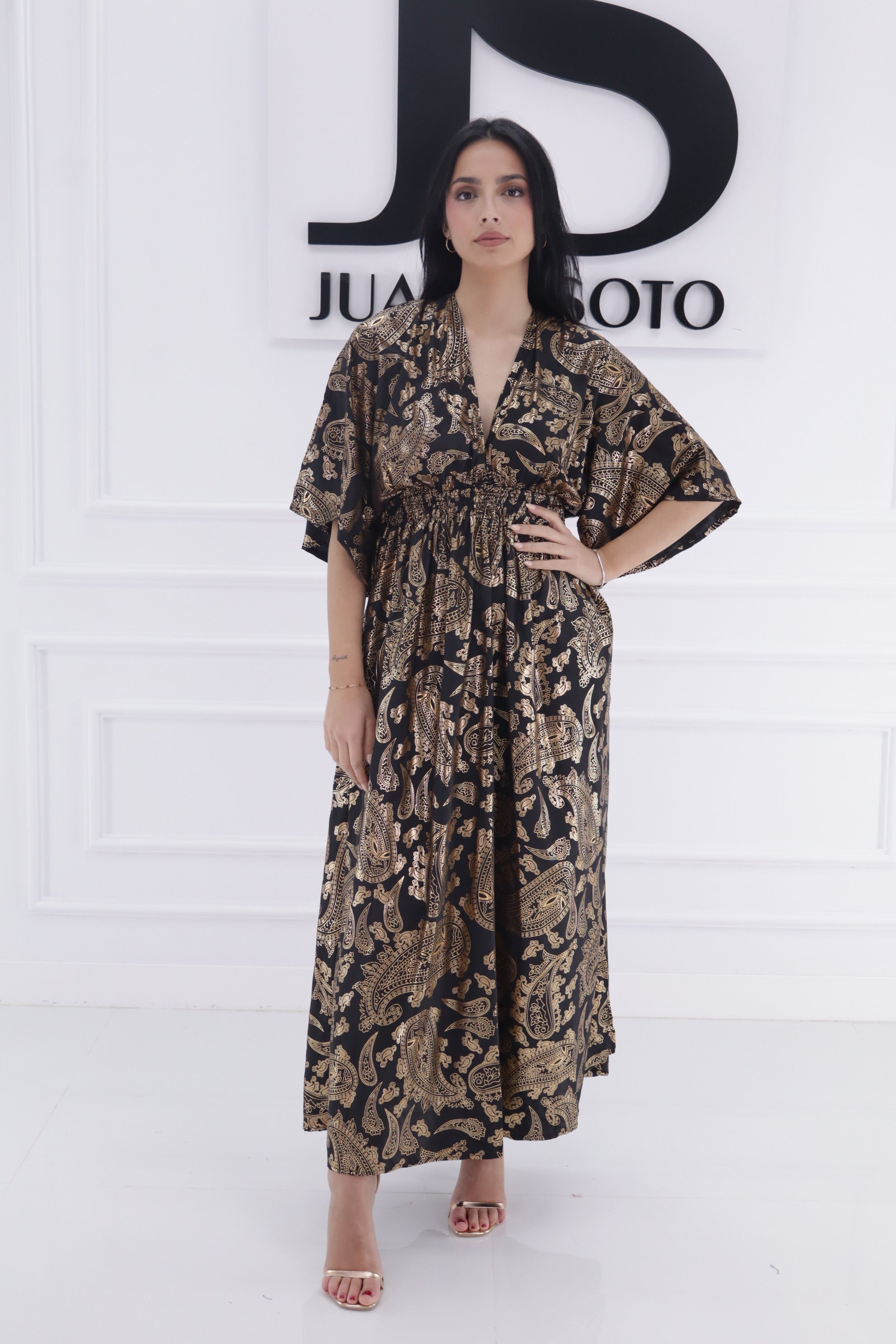 Vestido cachimir dorado AN25765