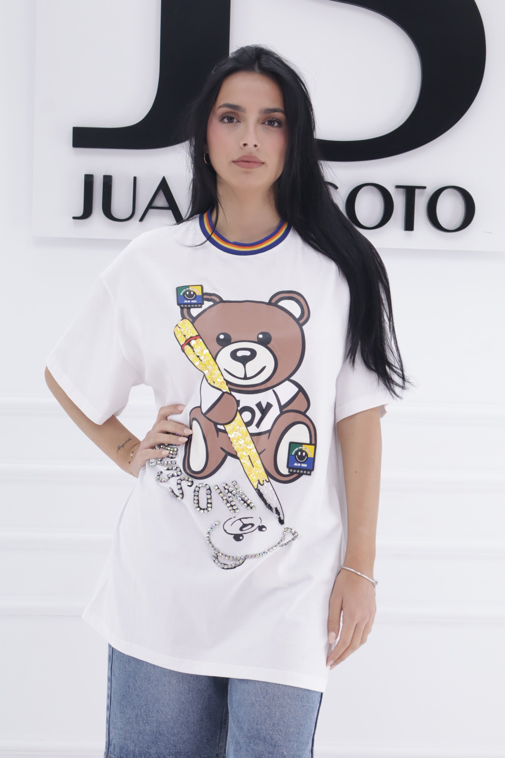 Camiseta oso lentejuelas 89277