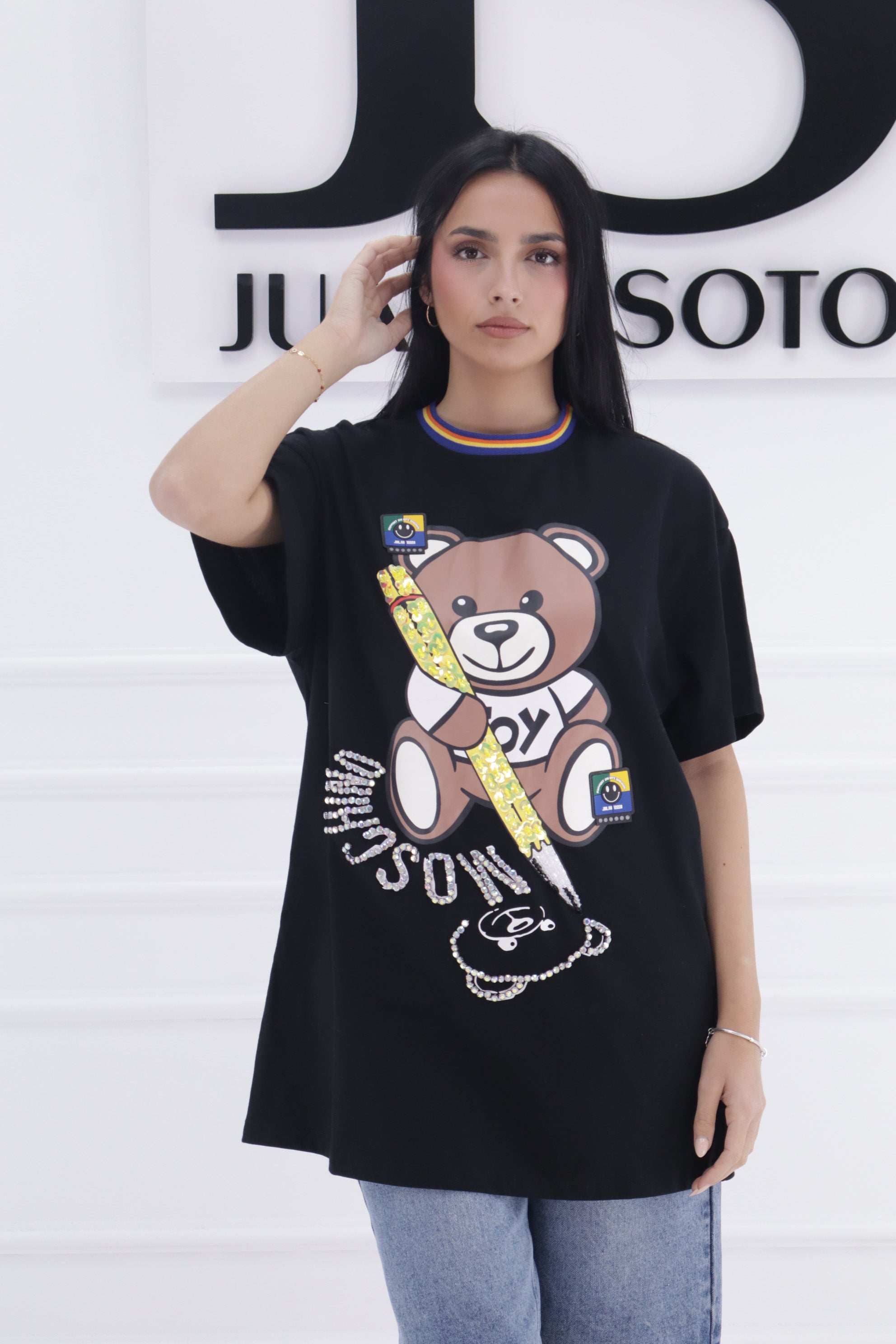 Camiseta oso lentejuelas 89277