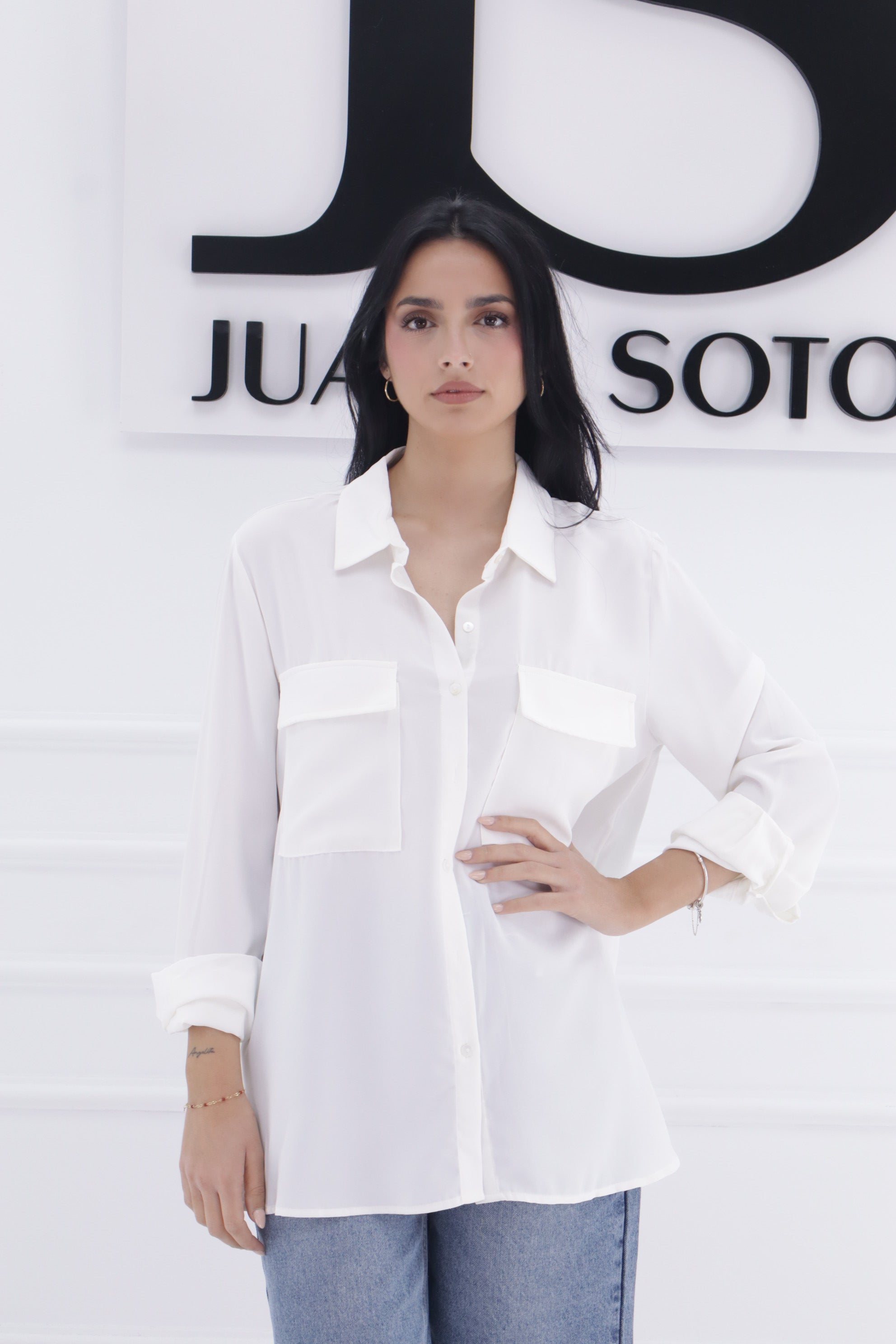 Blusa bolsillo blanca 811105