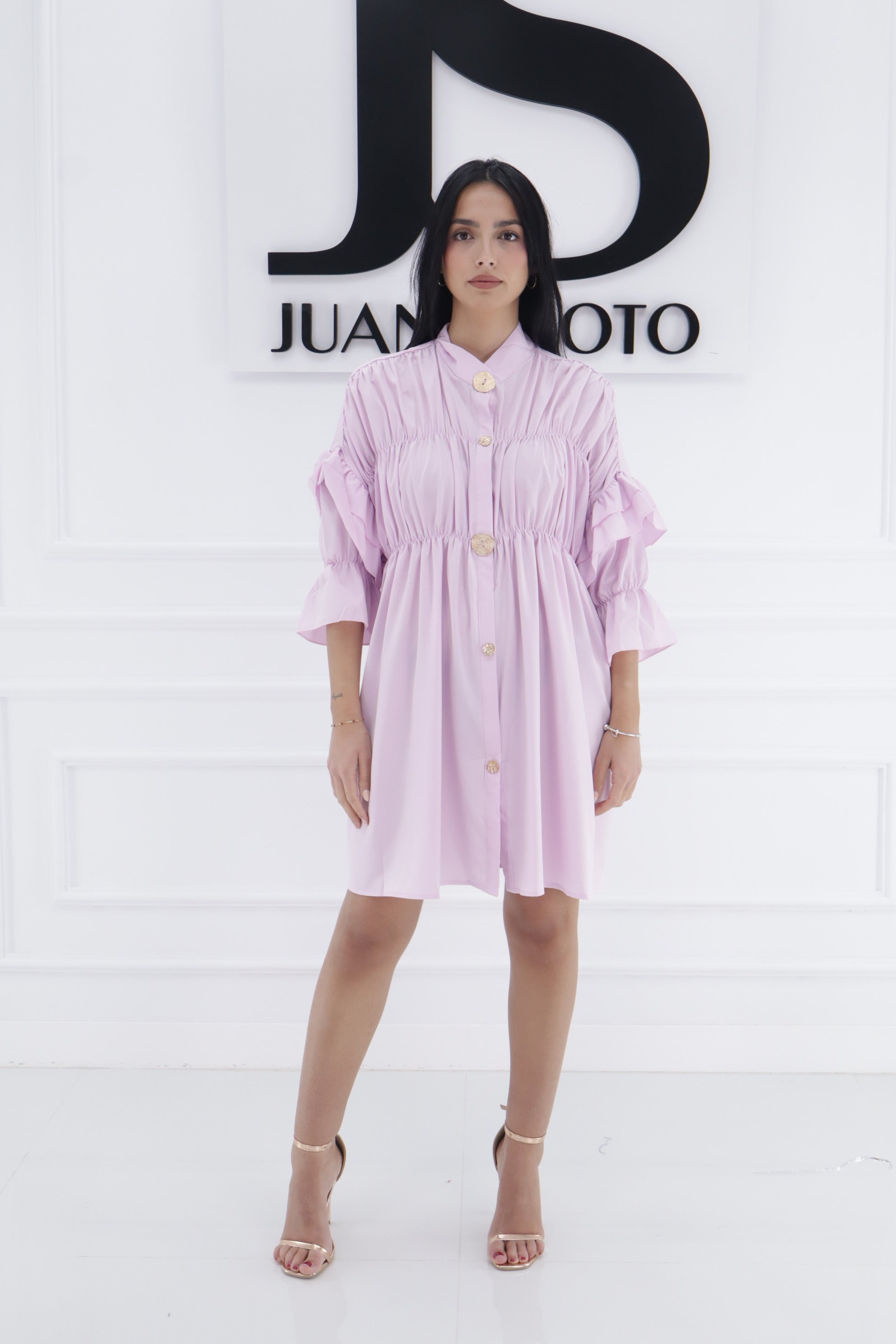 Vestido volantes 9523