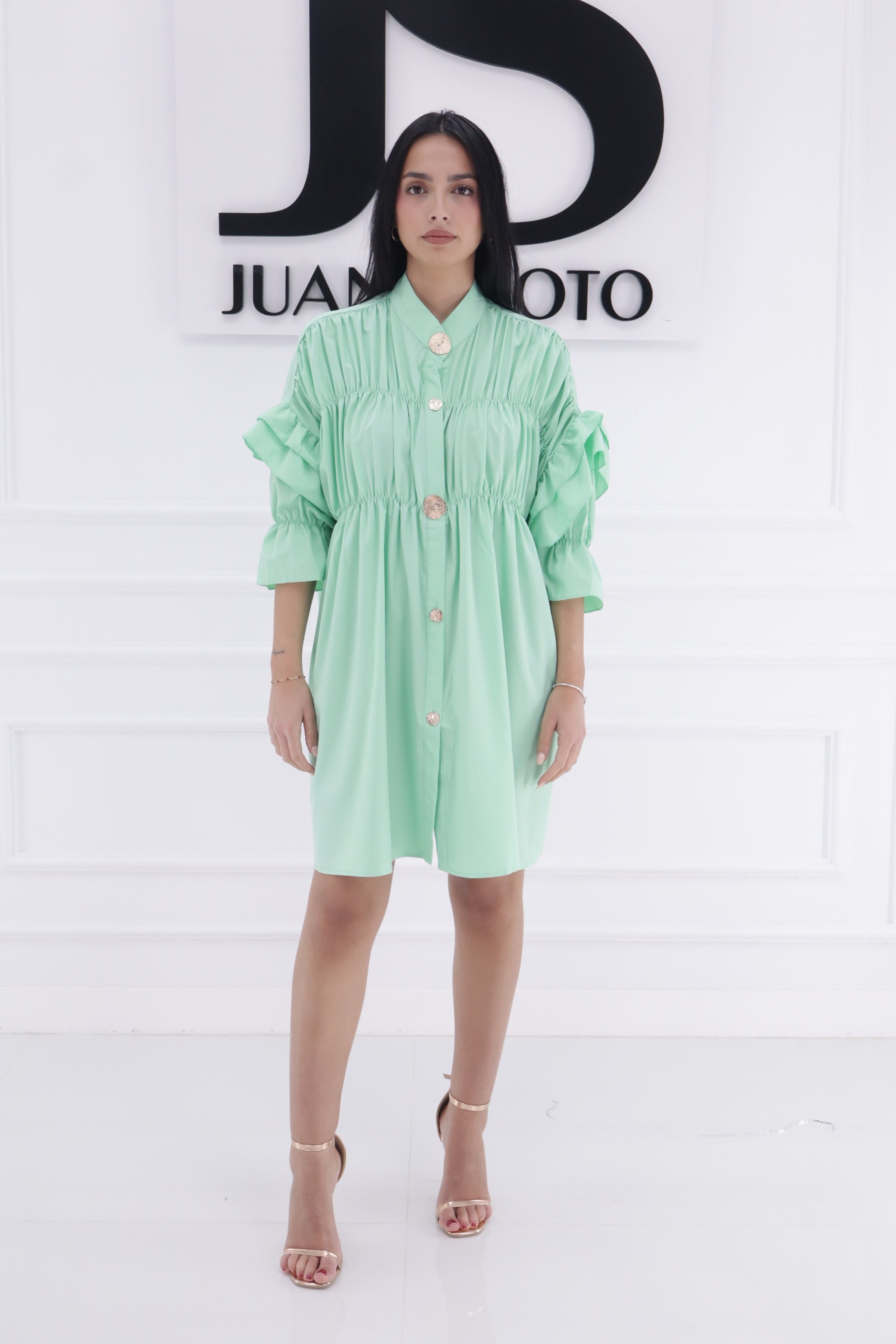 Vestido volantes 9523