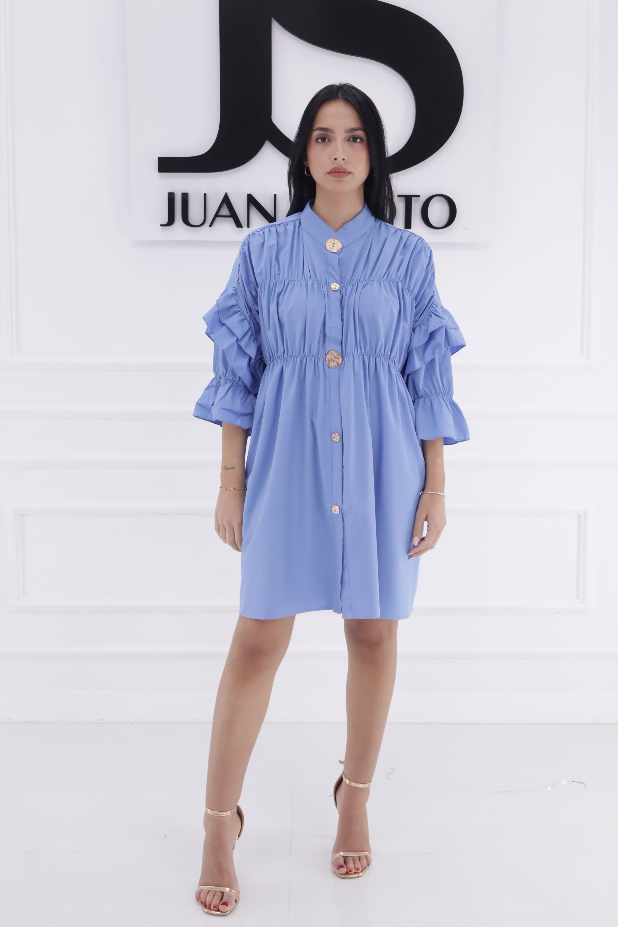 Vestido volantes 9523