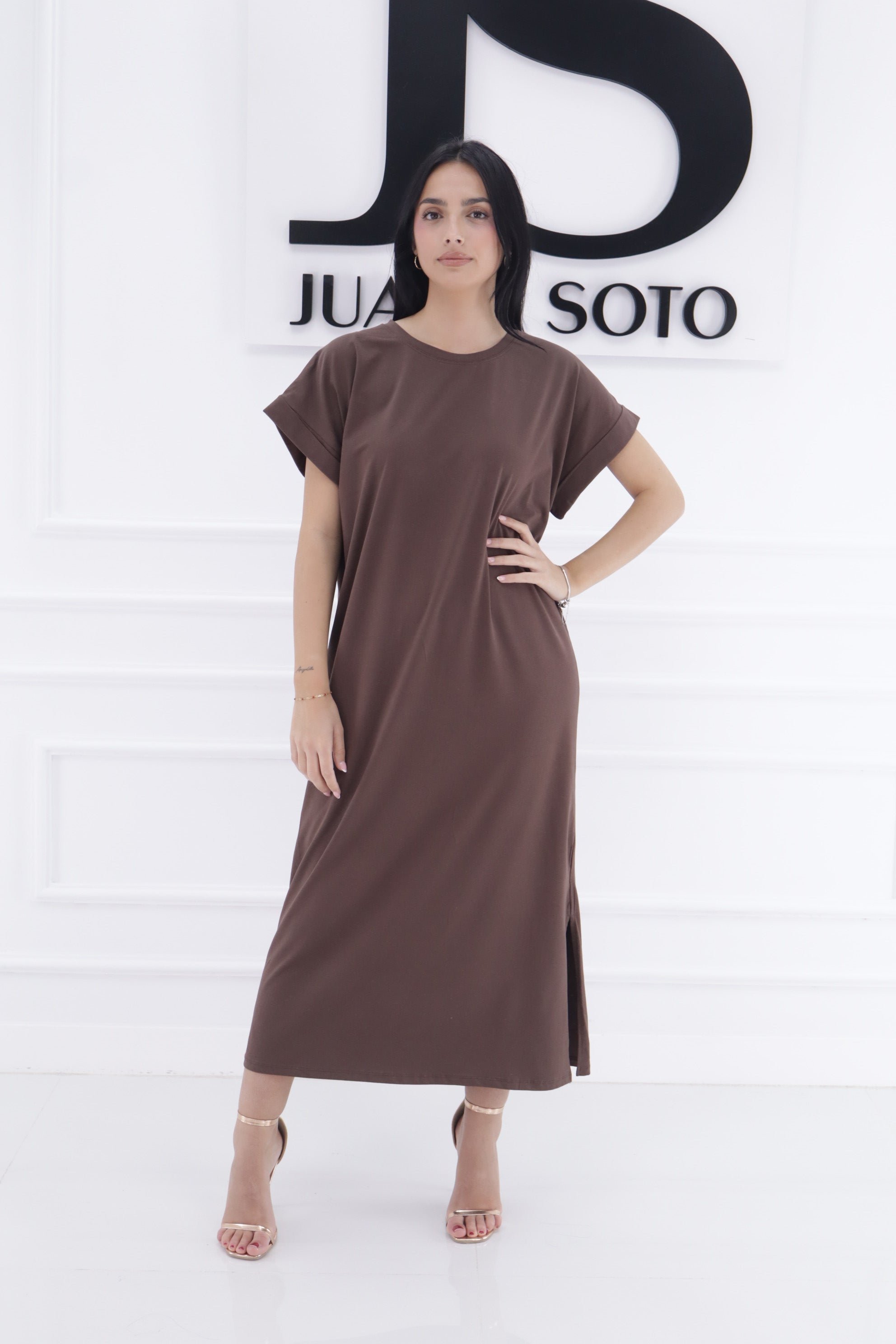 Vestido cuello redondo 26TX0307