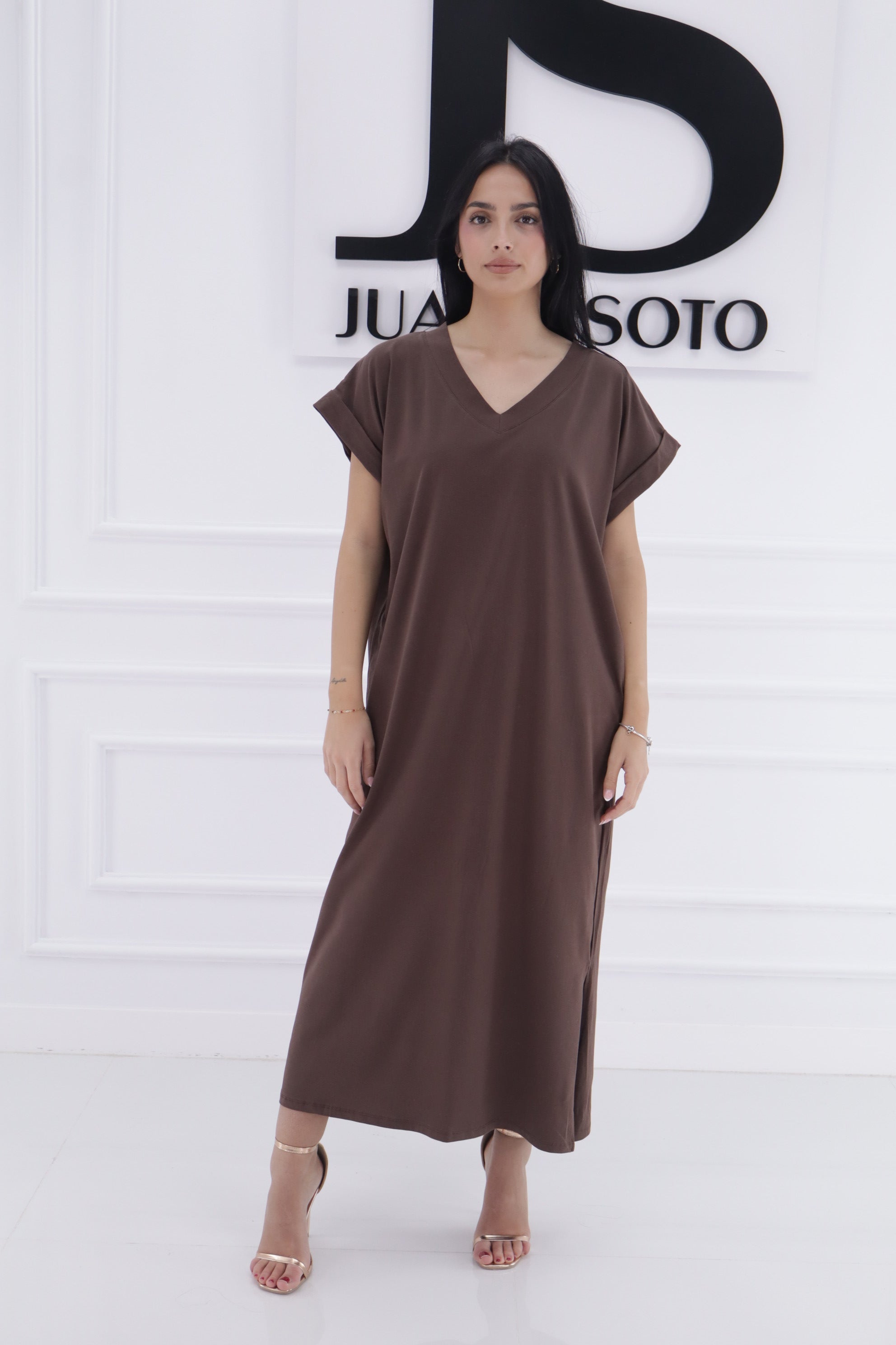 Vestido cuello pico 26TX0168