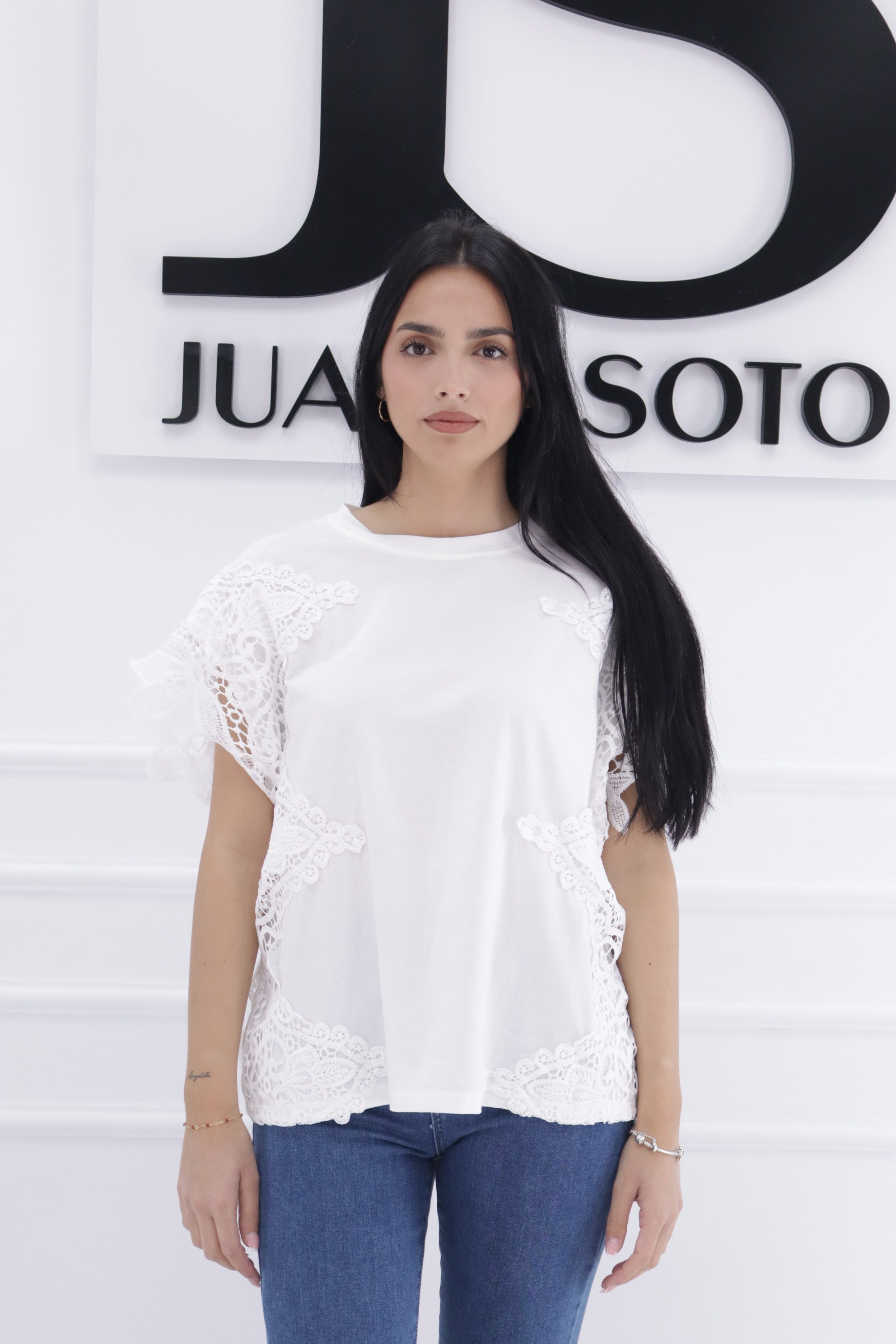 Camiseta manga crochet 8522588