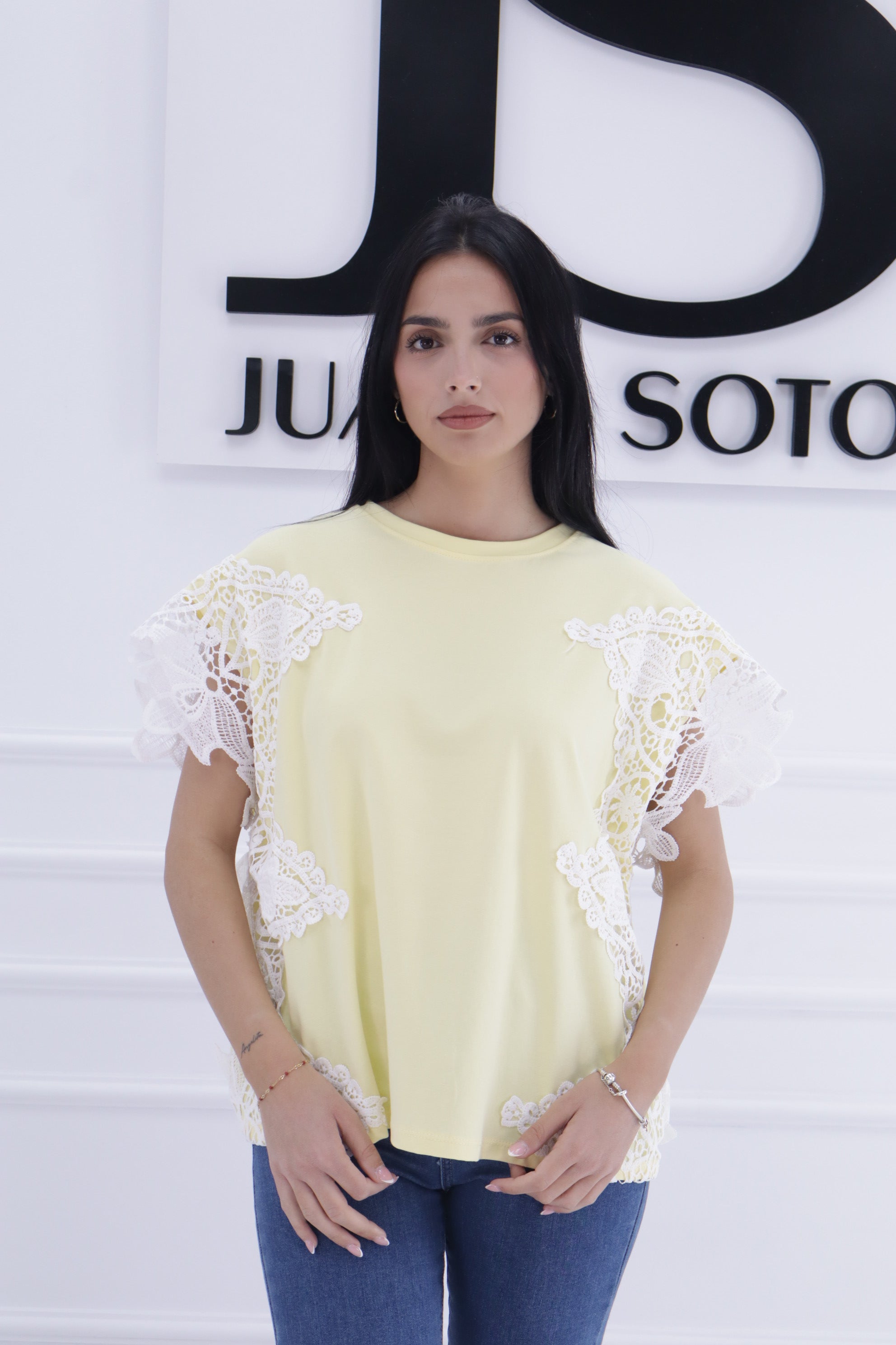 Camiseta manga crochet 8522588