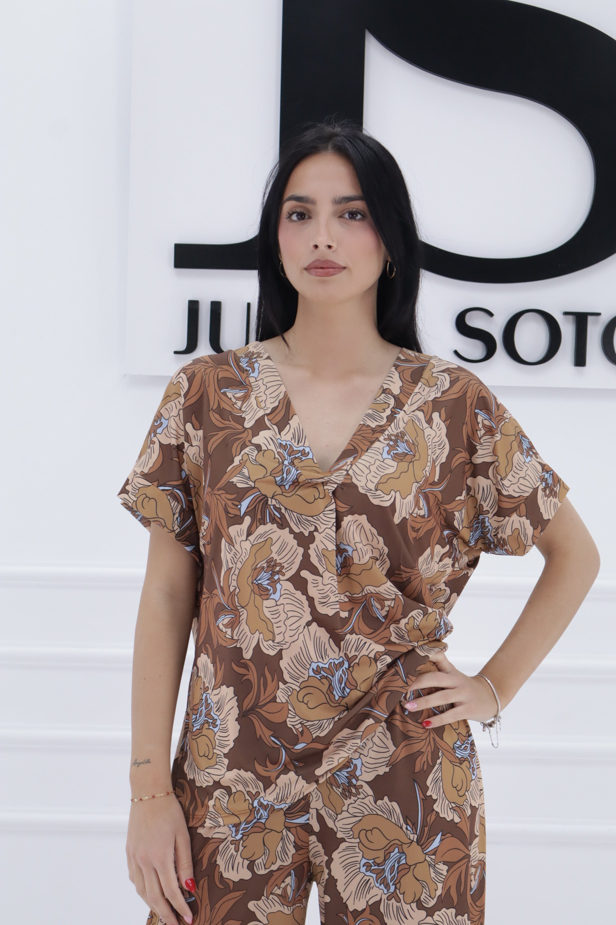 Blusa flores 25261