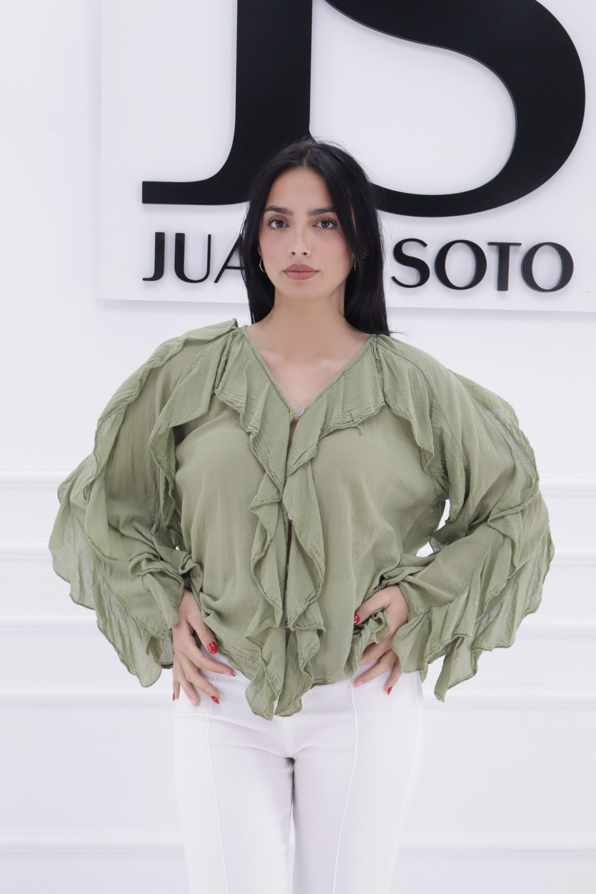 Blusa volantes 24607