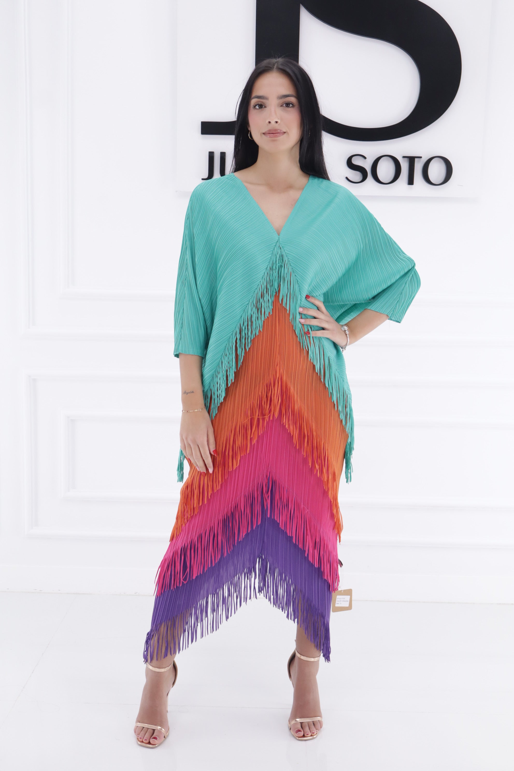 Vestido flecos YT707