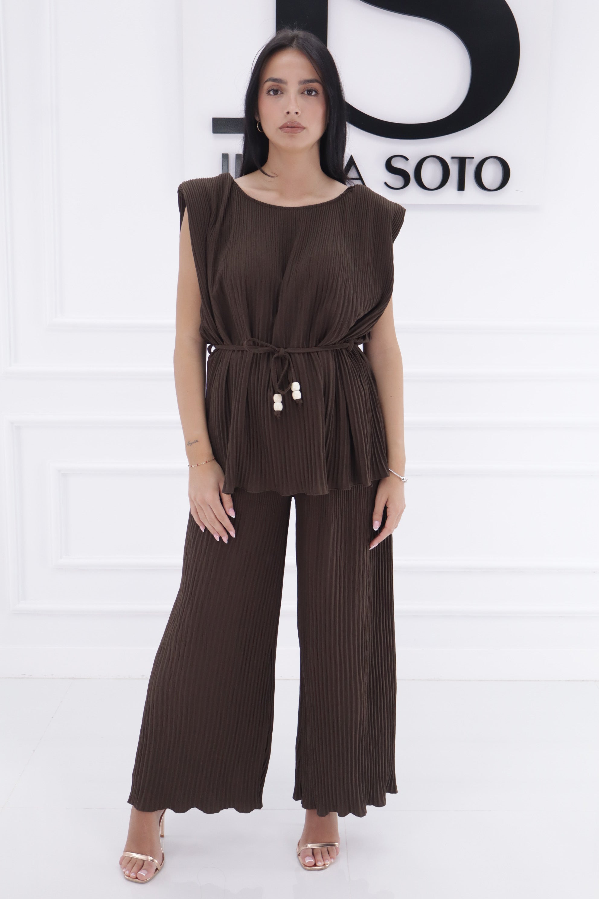 Conjunto plisado cinturon  37189/15685